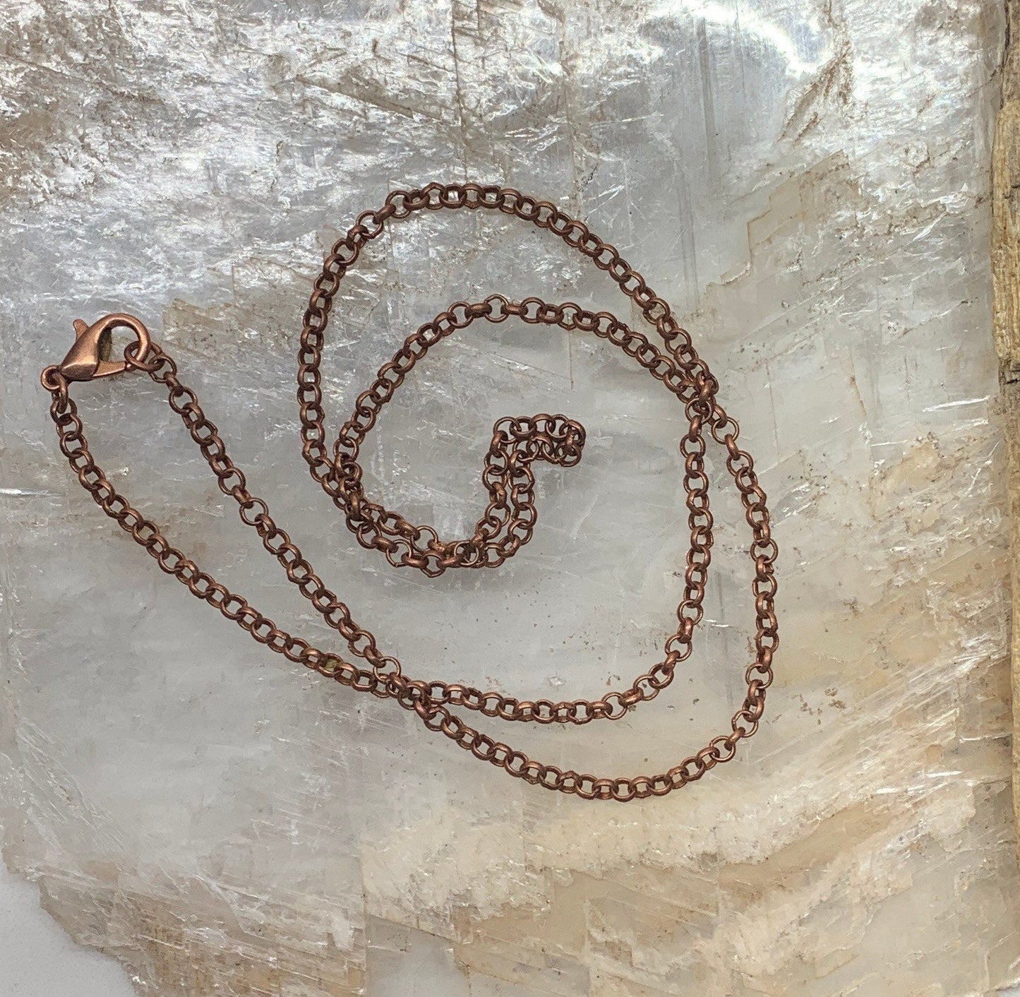 Copper Tone Chain 18” for Jewelry Making, 1165