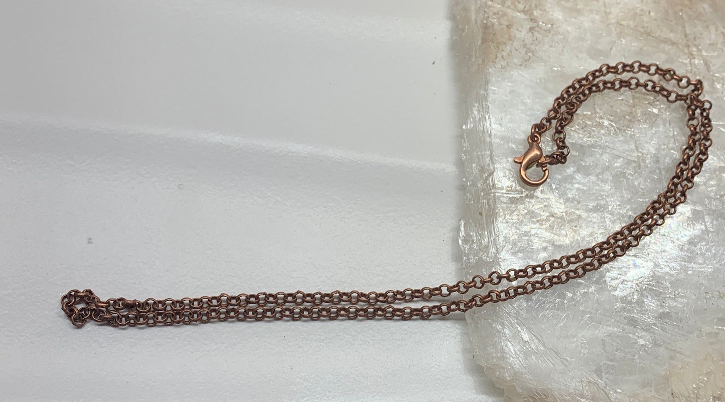 Copper Tone Chain 18” for Jewelry Making, 1165