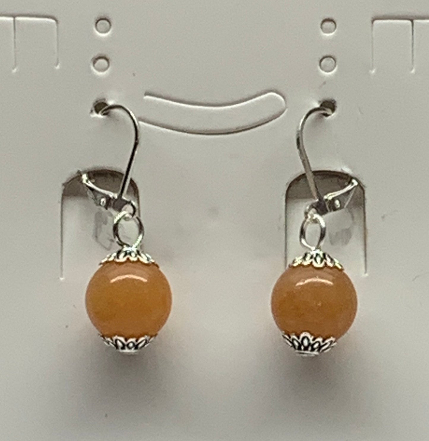 Orange Aventurine Dangle Earrings EAR-0007