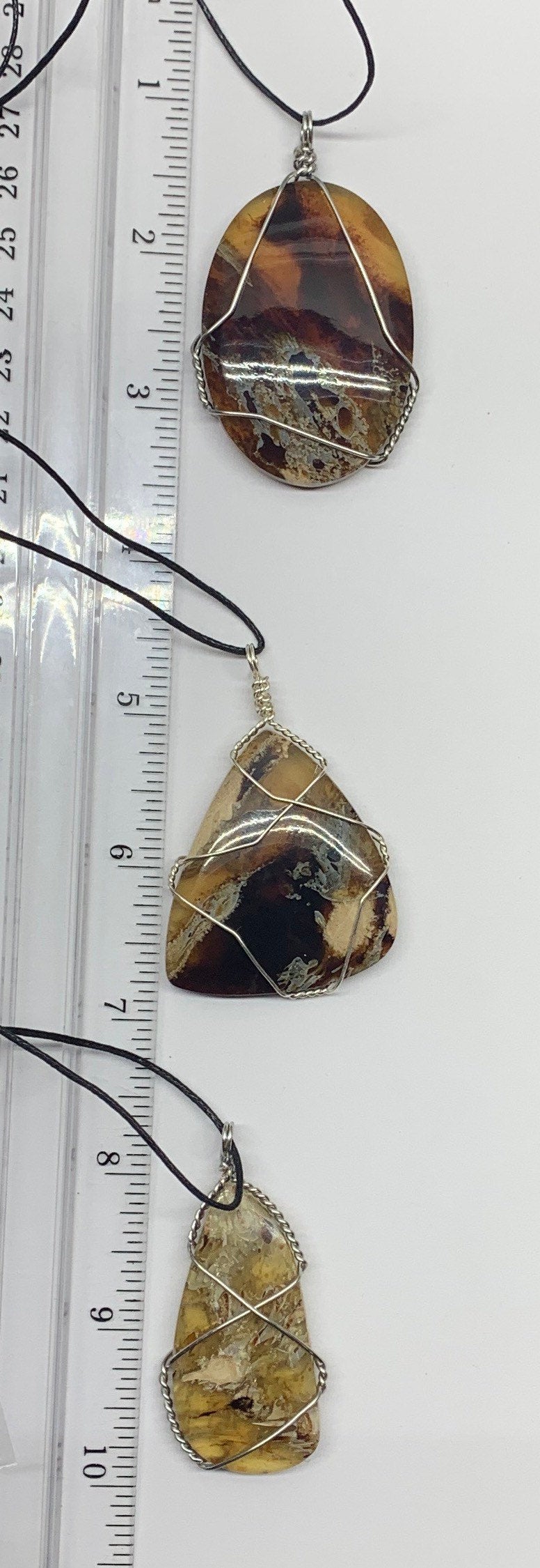 Amber Wire Wrapped Necklace              NCK-0751