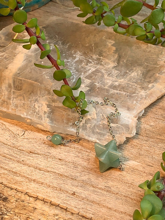 Green Aventurine Merkaba Pendulum PND-0049