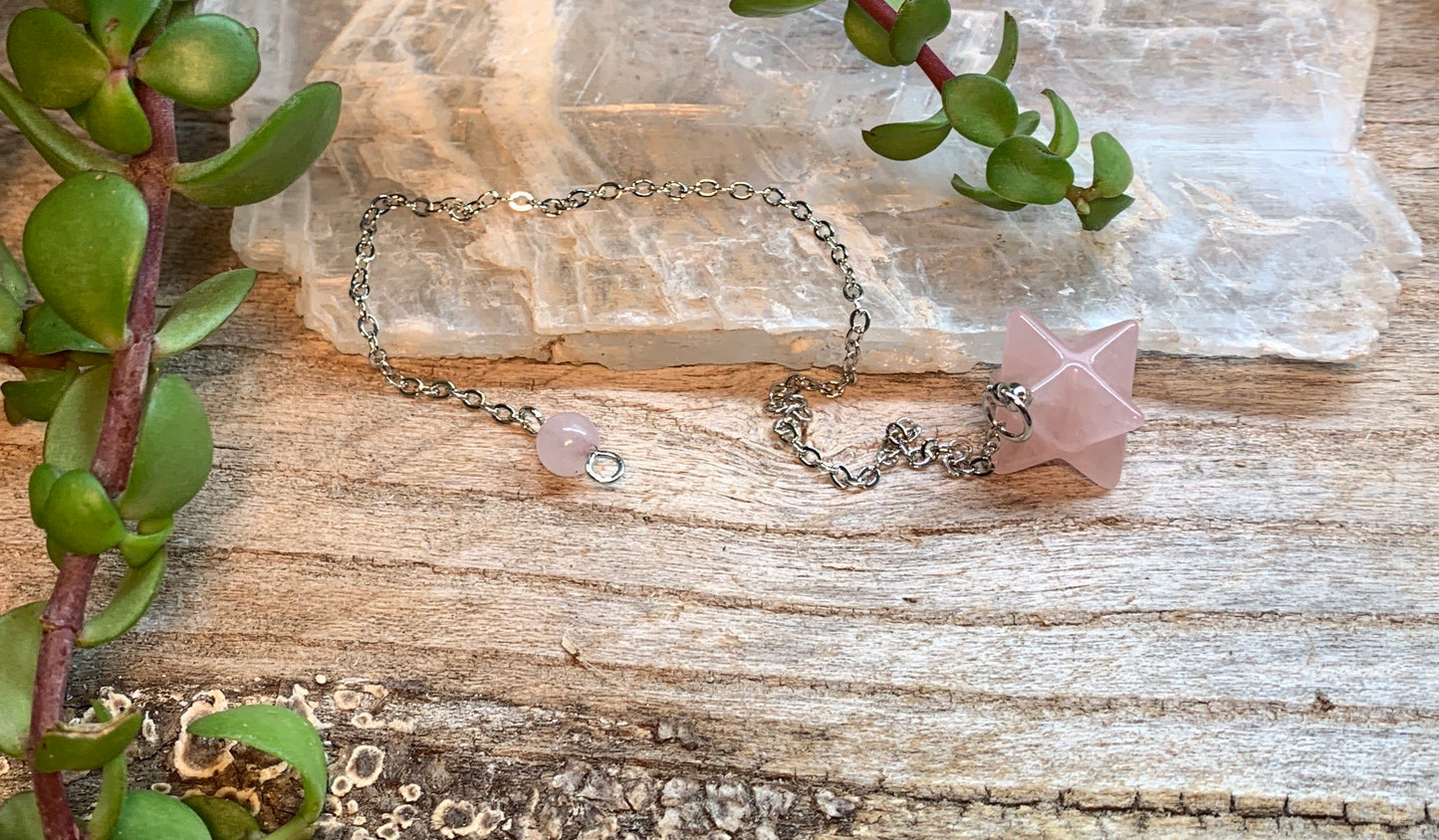 Rose Quartz Pendulum PND-0059