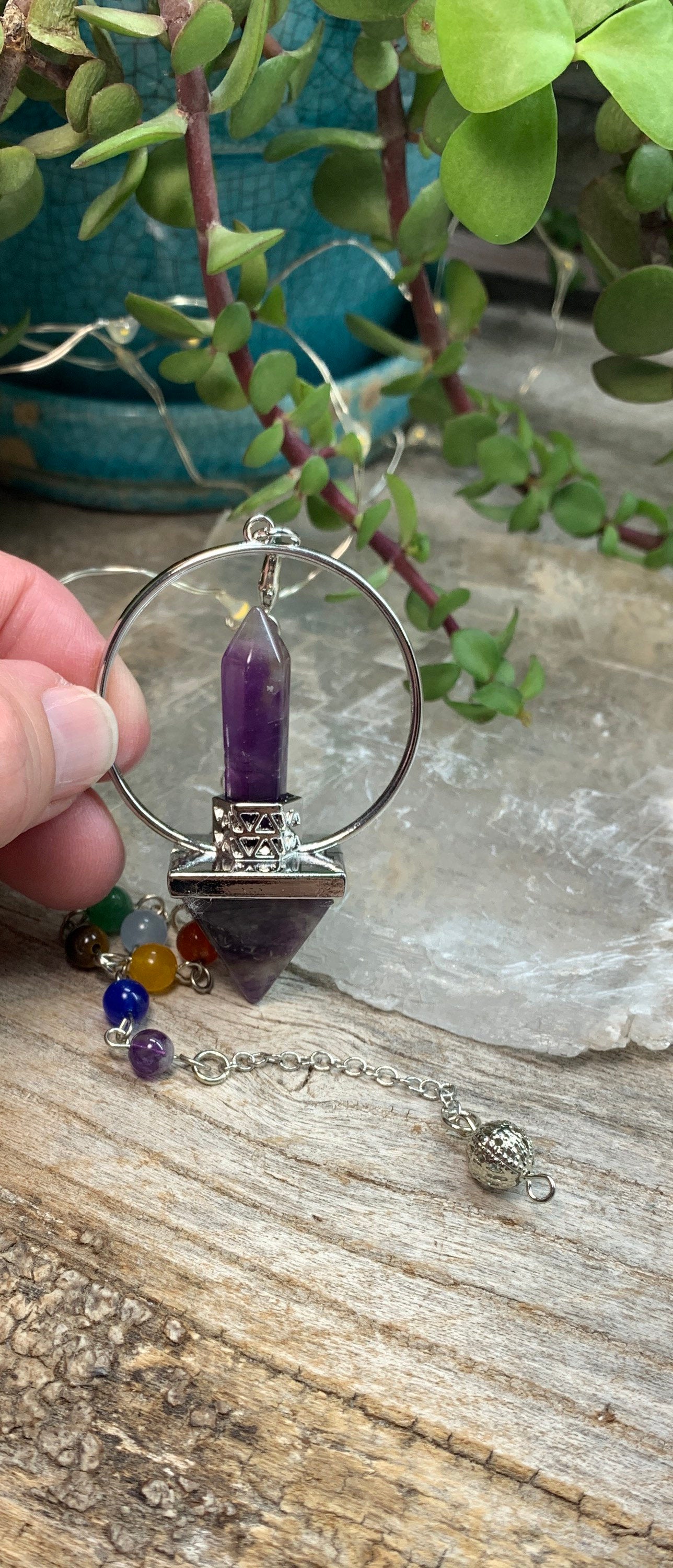 Pendulum Amethyst Chakra    PND-0069