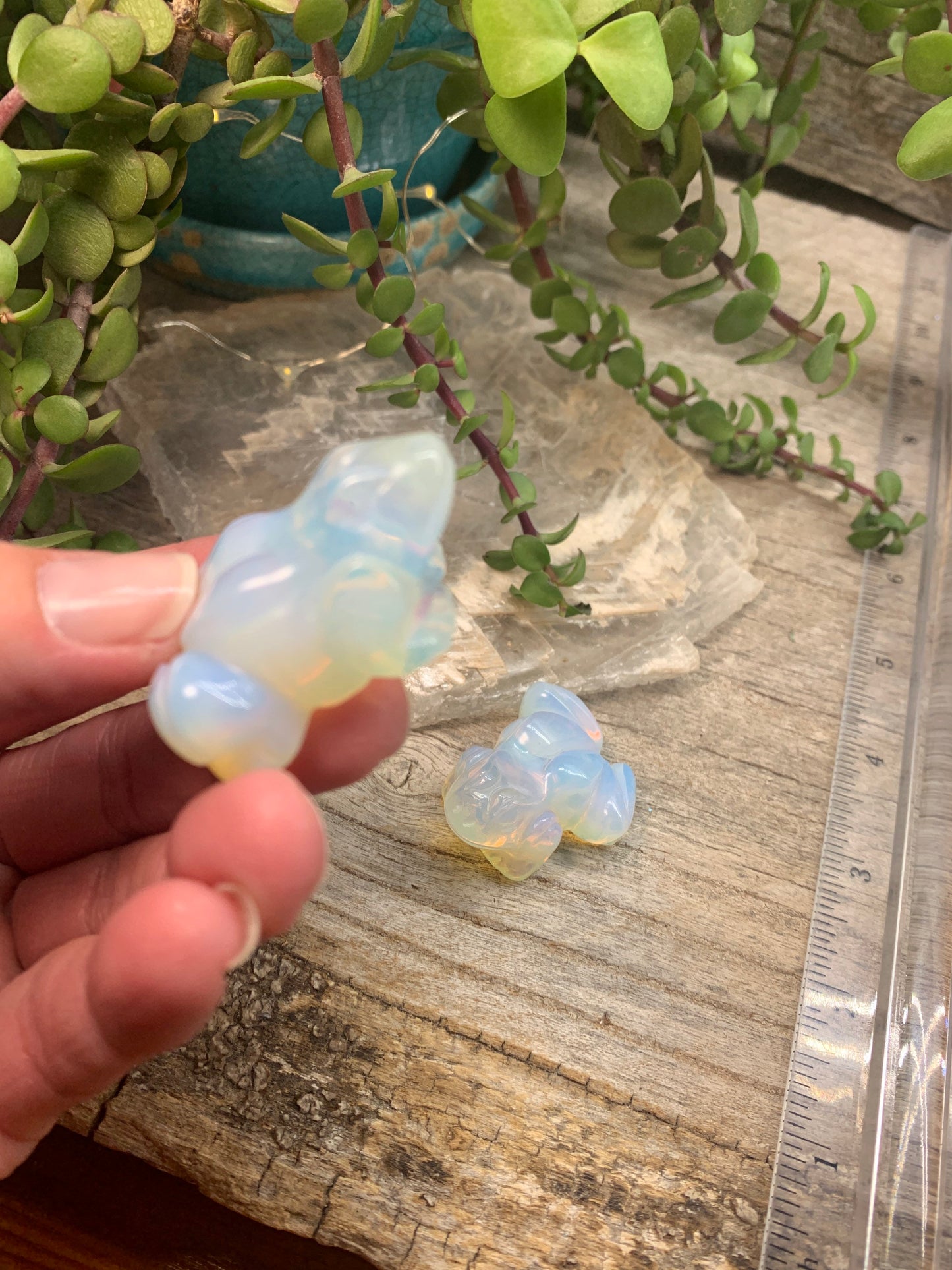 Opalite Carved Frog 0109