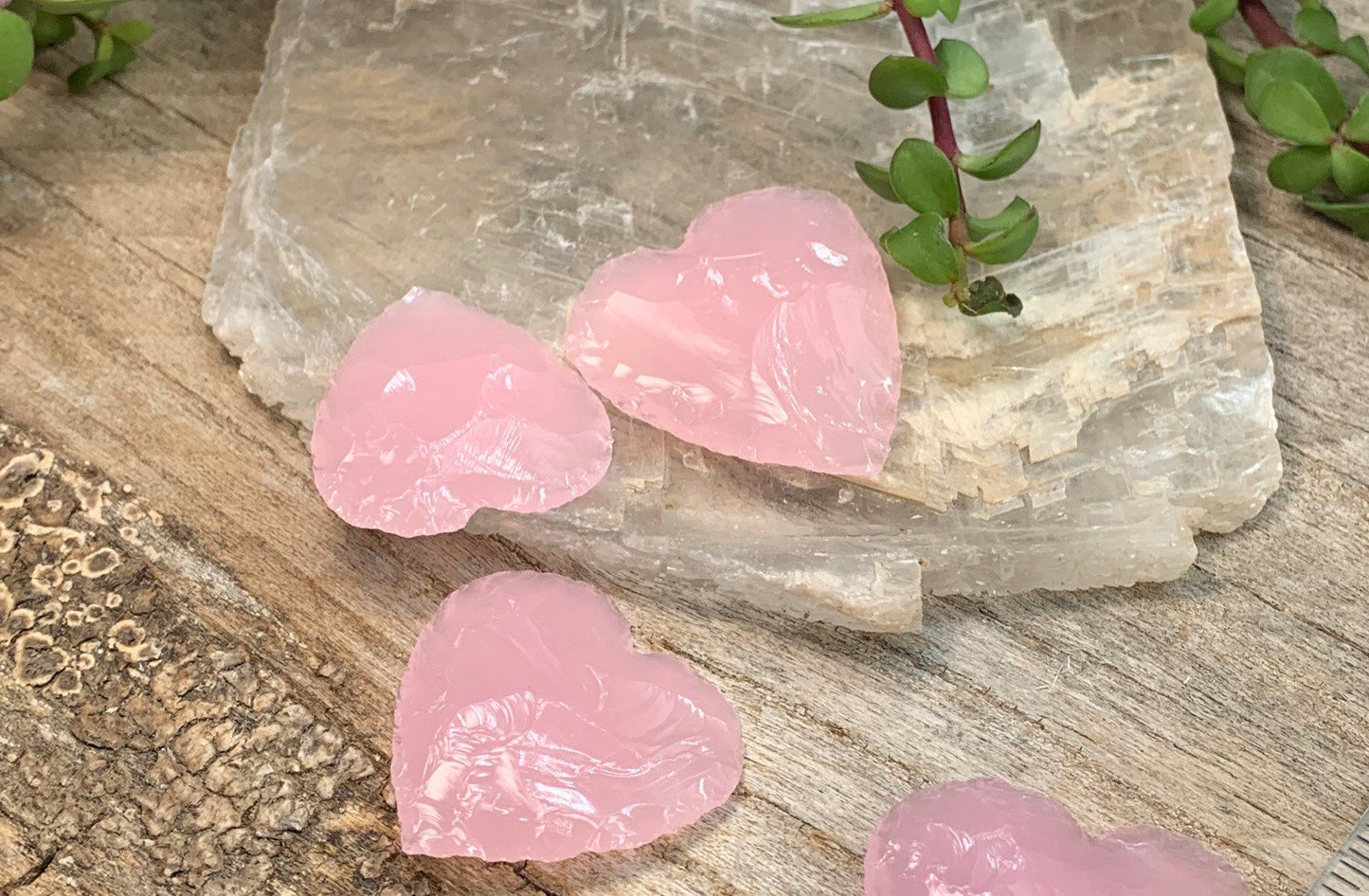 Pink Opalite Heart (Approx. 1 1/4" - 1 5/8") 1371