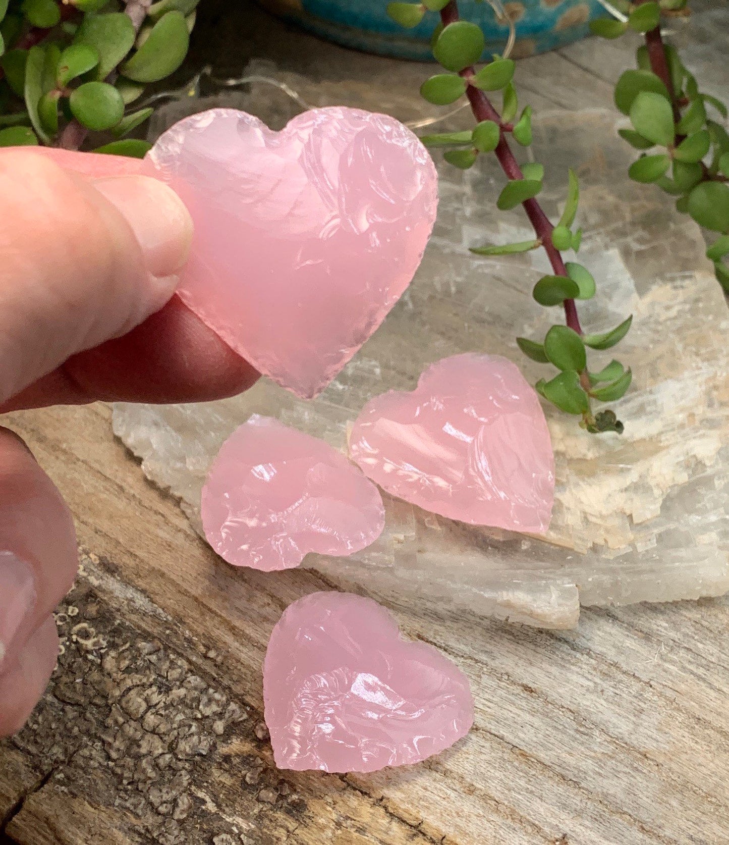 Pink Opalite Heart (Approx. 1 1/4" - 1 5/8") 1371