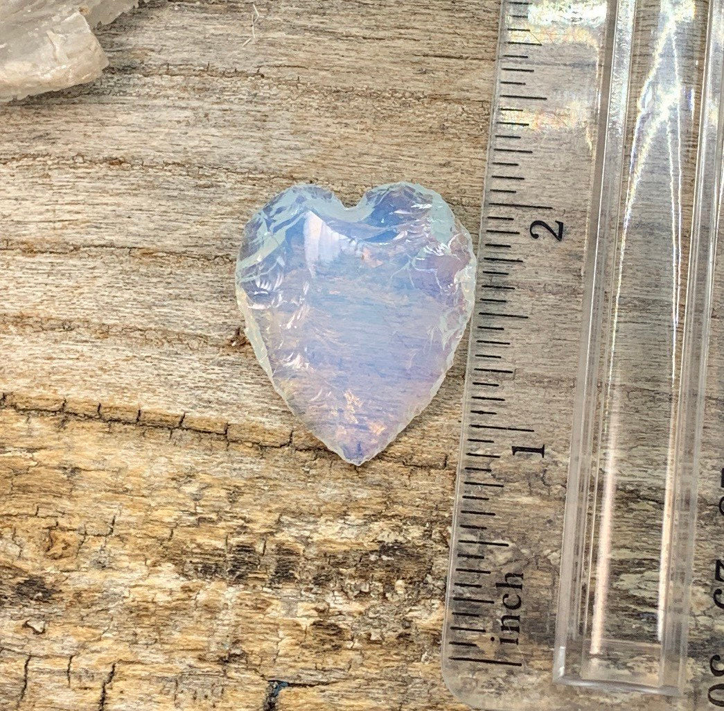 Opalite Knapped Heart (Approx. 1 1/4" - 1 5/8") 1353