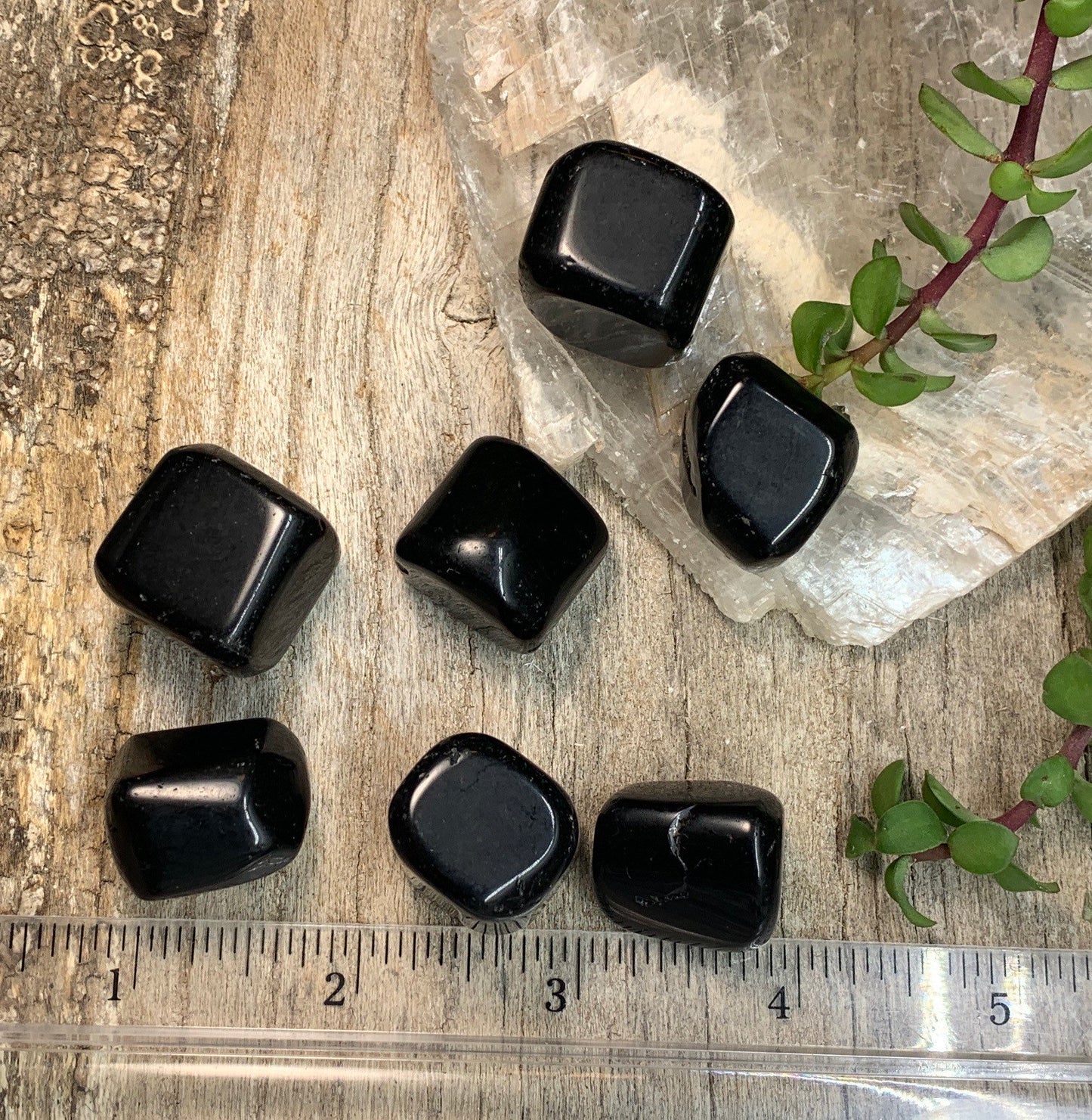 Black Obsidian Tumbled Stone (Approx. 5/8" - 3/4") BIN-1426