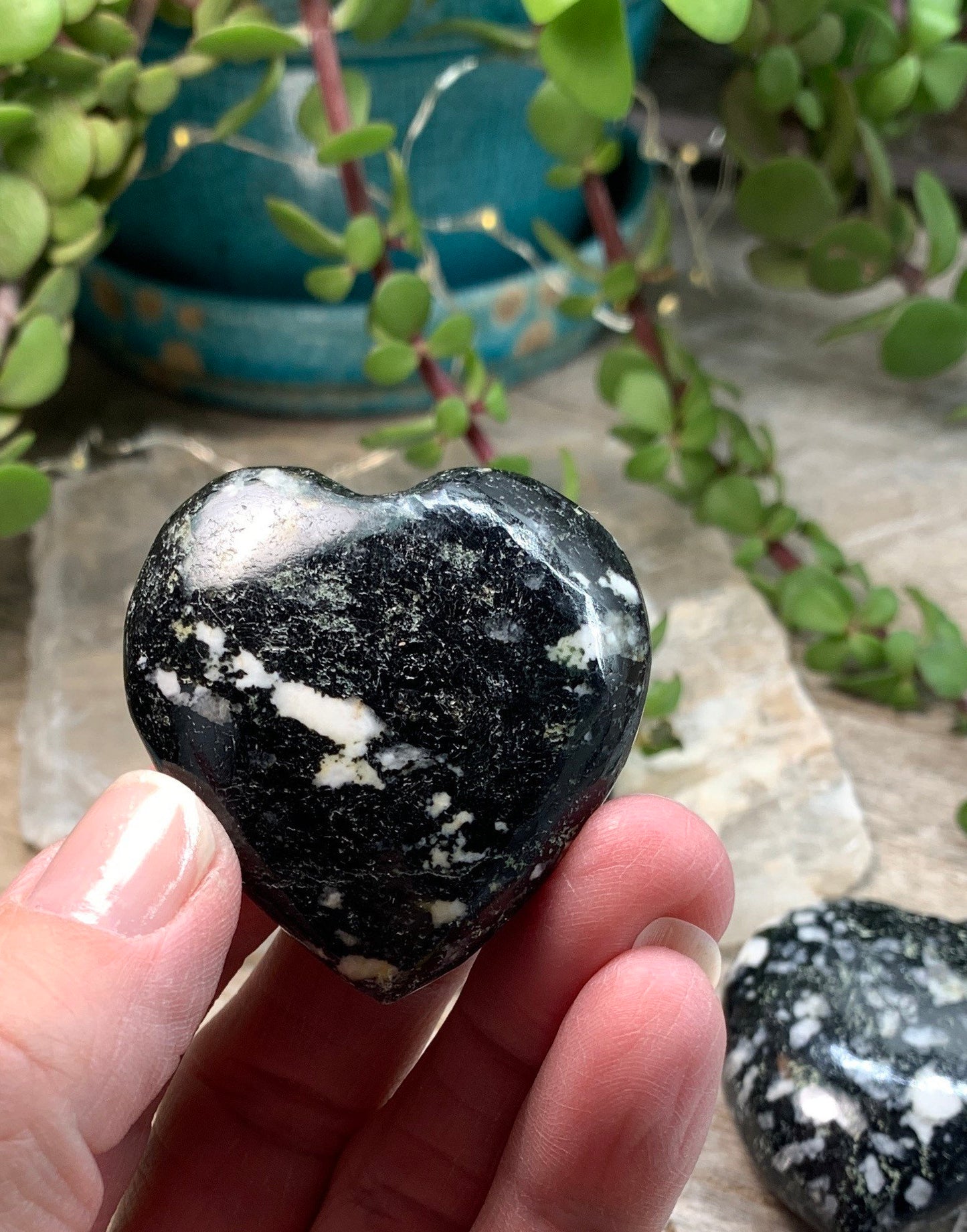 Kammerite Heart, (Approx 1 1/2" - 2 1/2") Galway Stone Heart 0589