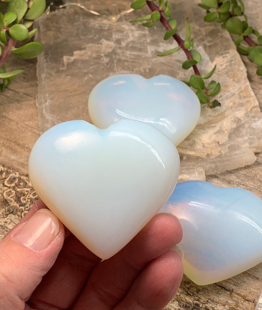 Opalite Heart, Beautiful, Large (Approx. 2 1/2") 1426