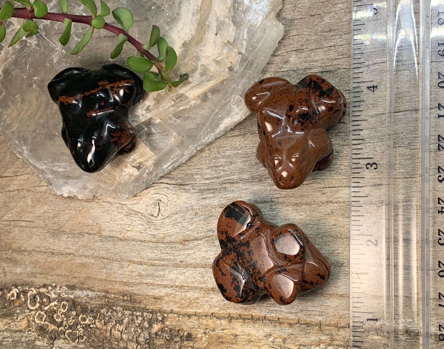 Mahogany Obsidian Carved Frog 0075