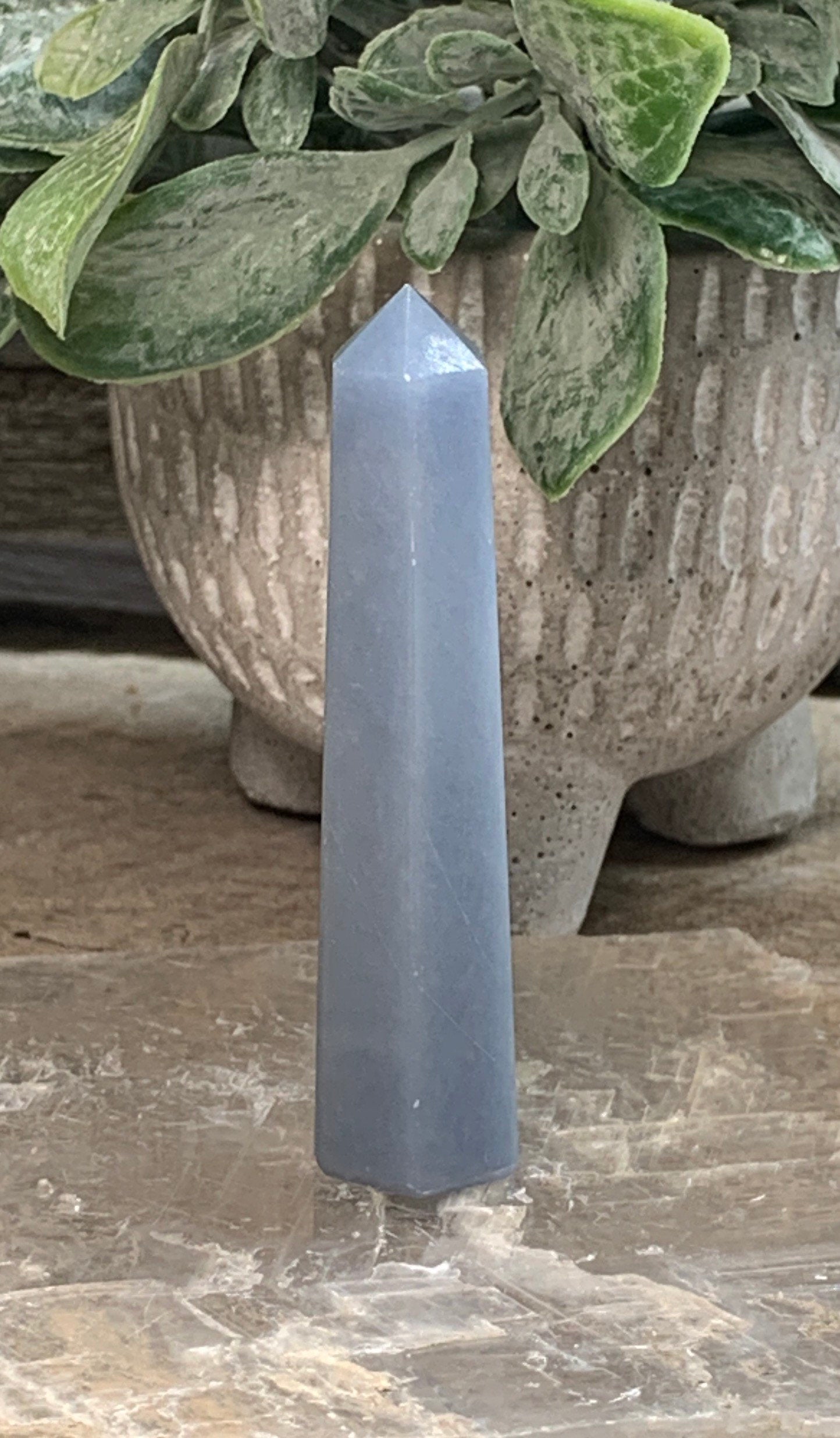 Angelite Obelisk (Approx. 2 1/2" - 3 1/2") 0854