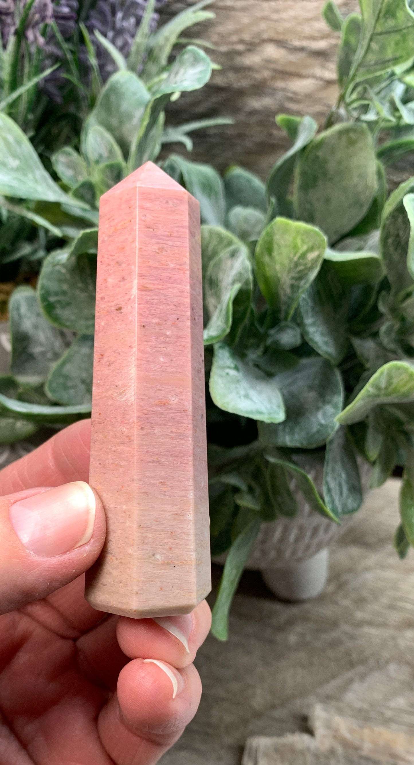 Rose Pink Jasper Obelisk 0851