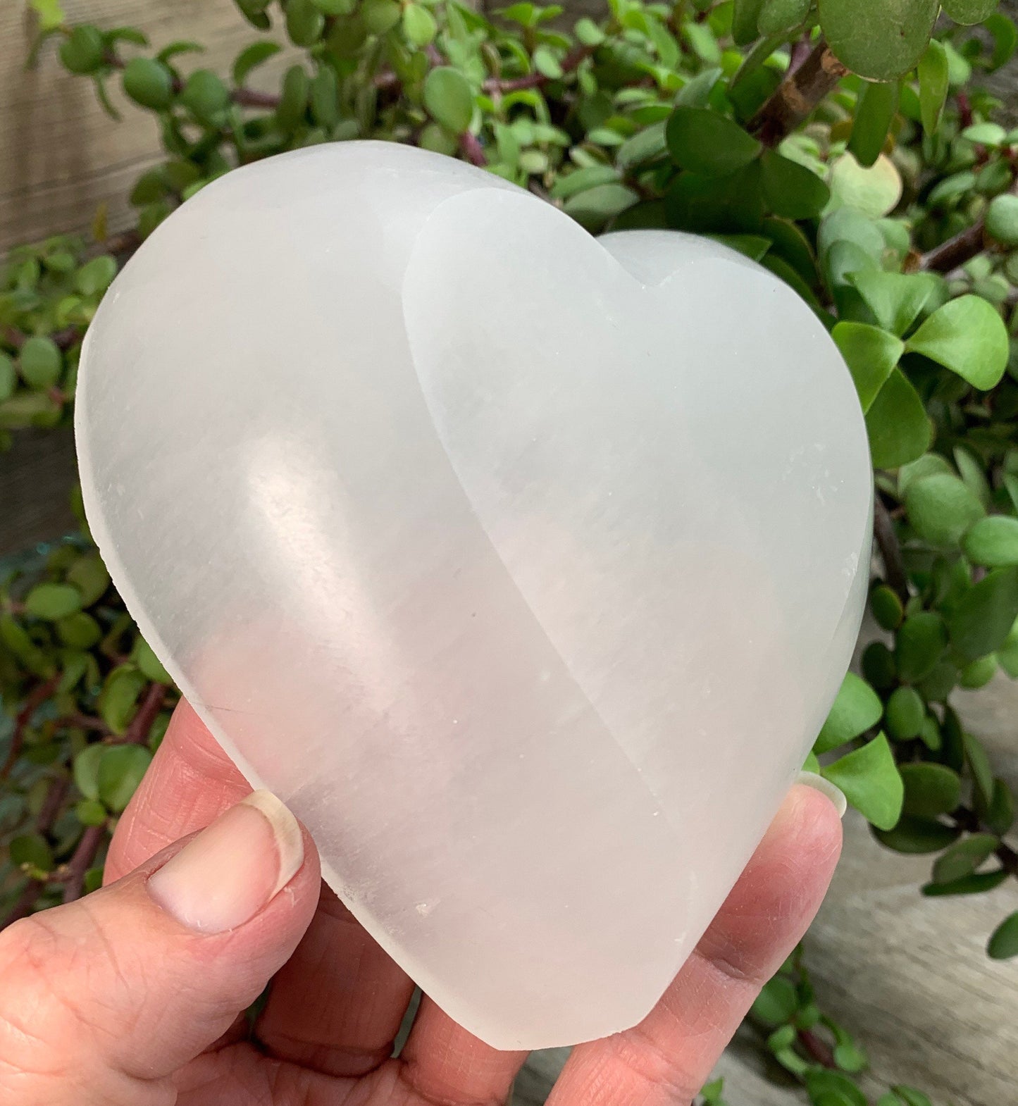 Selenite Heart Bowl (Approx. 4 3/4") S-0045