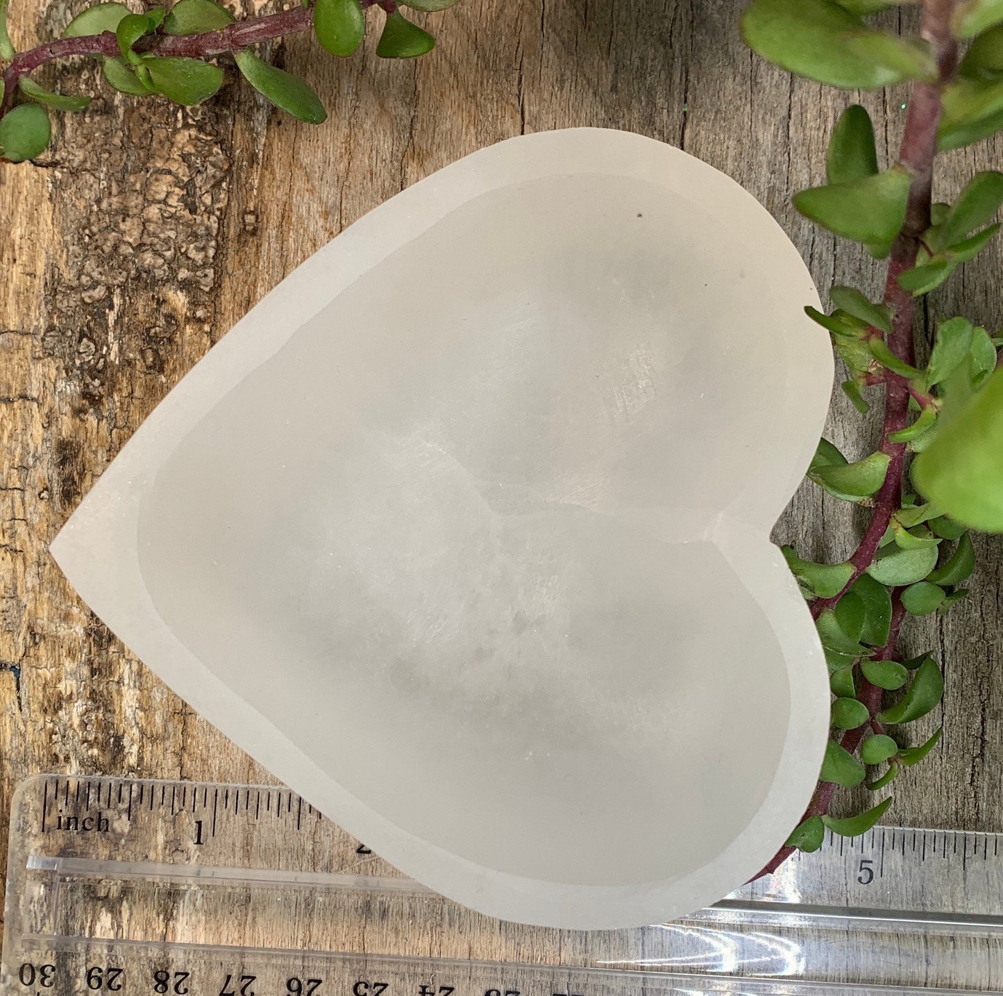 Selenite Heart Bowl (Approx. 4 3/4") S-0045