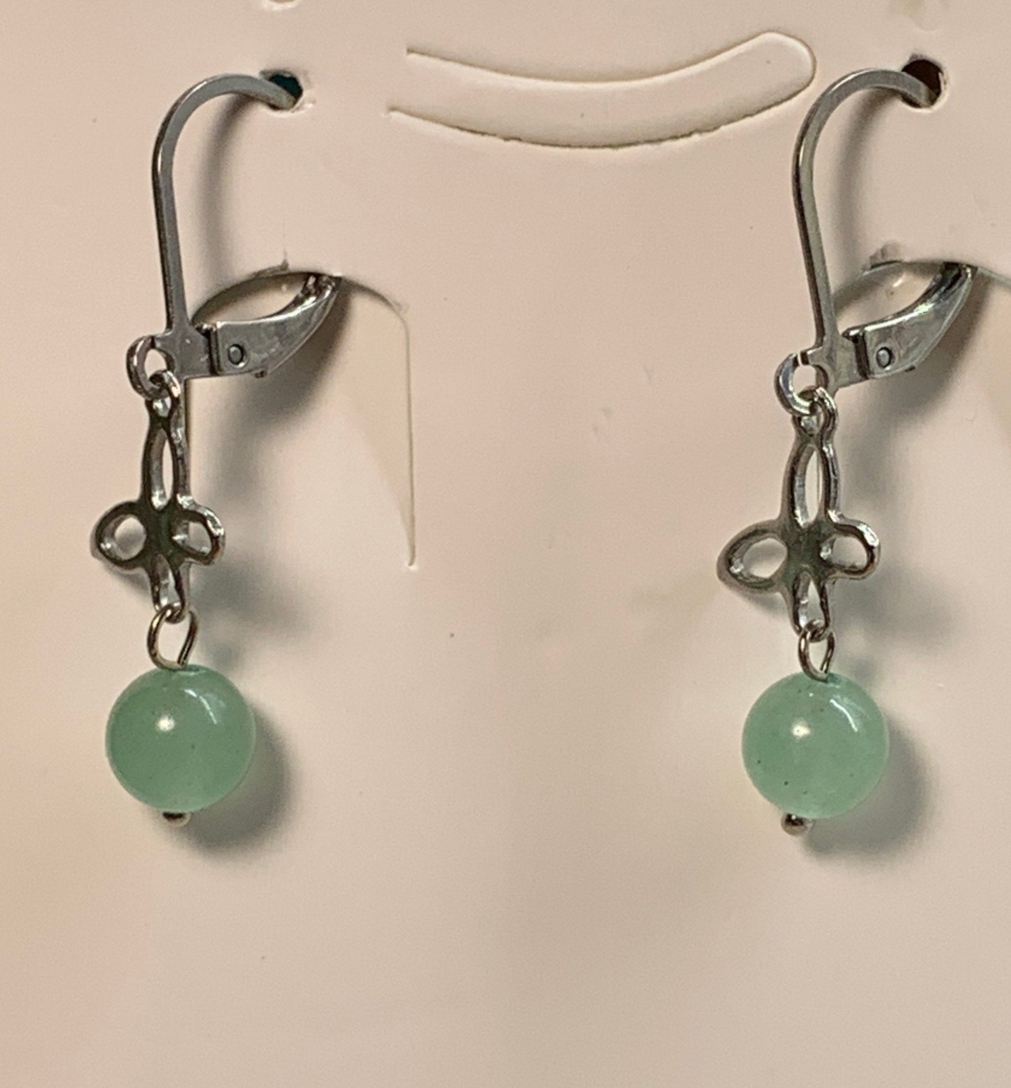 Green Aventurine Butterfly Earrings EAR-0027