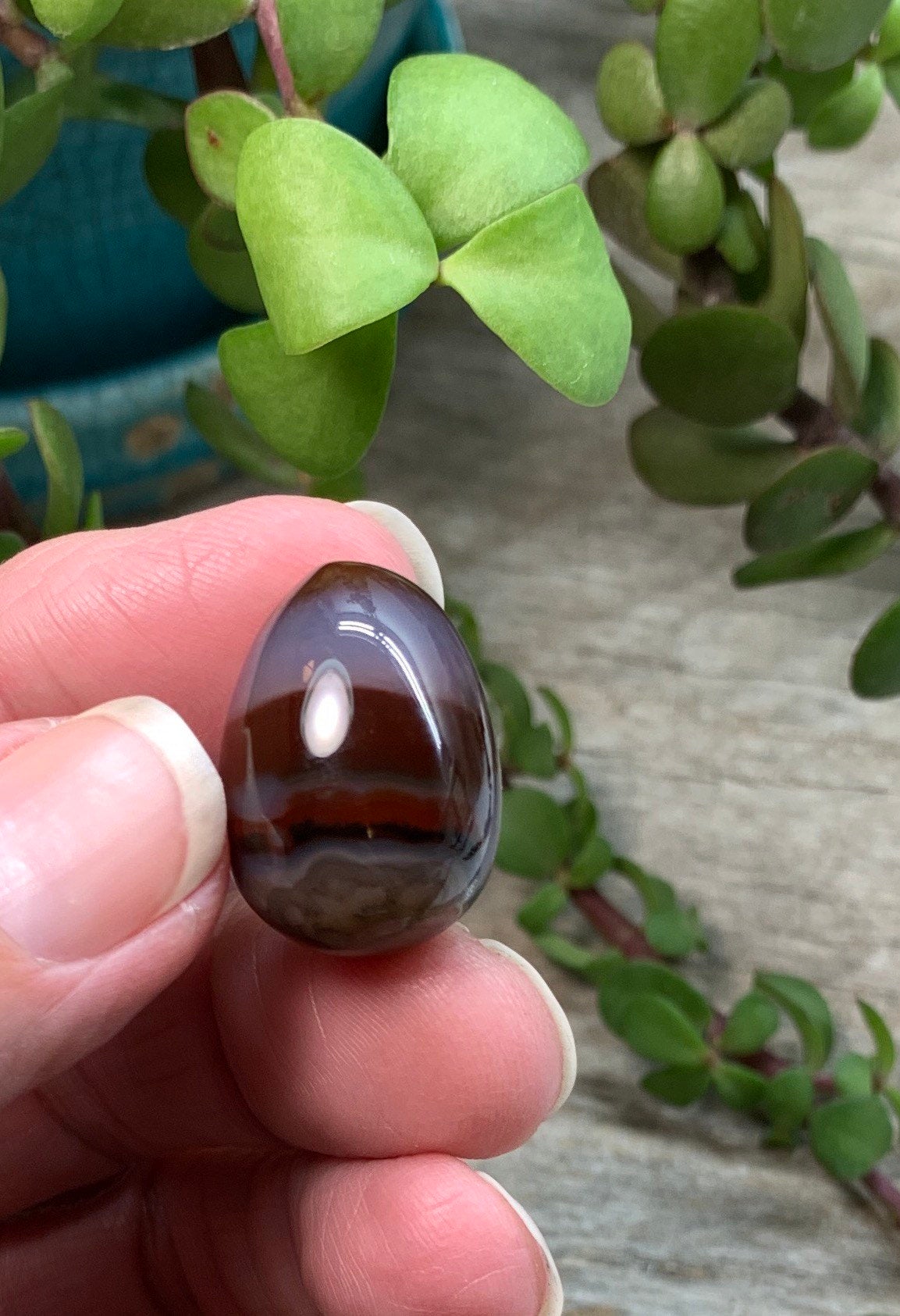 Carnelian Agate Egg 3/4” 0392