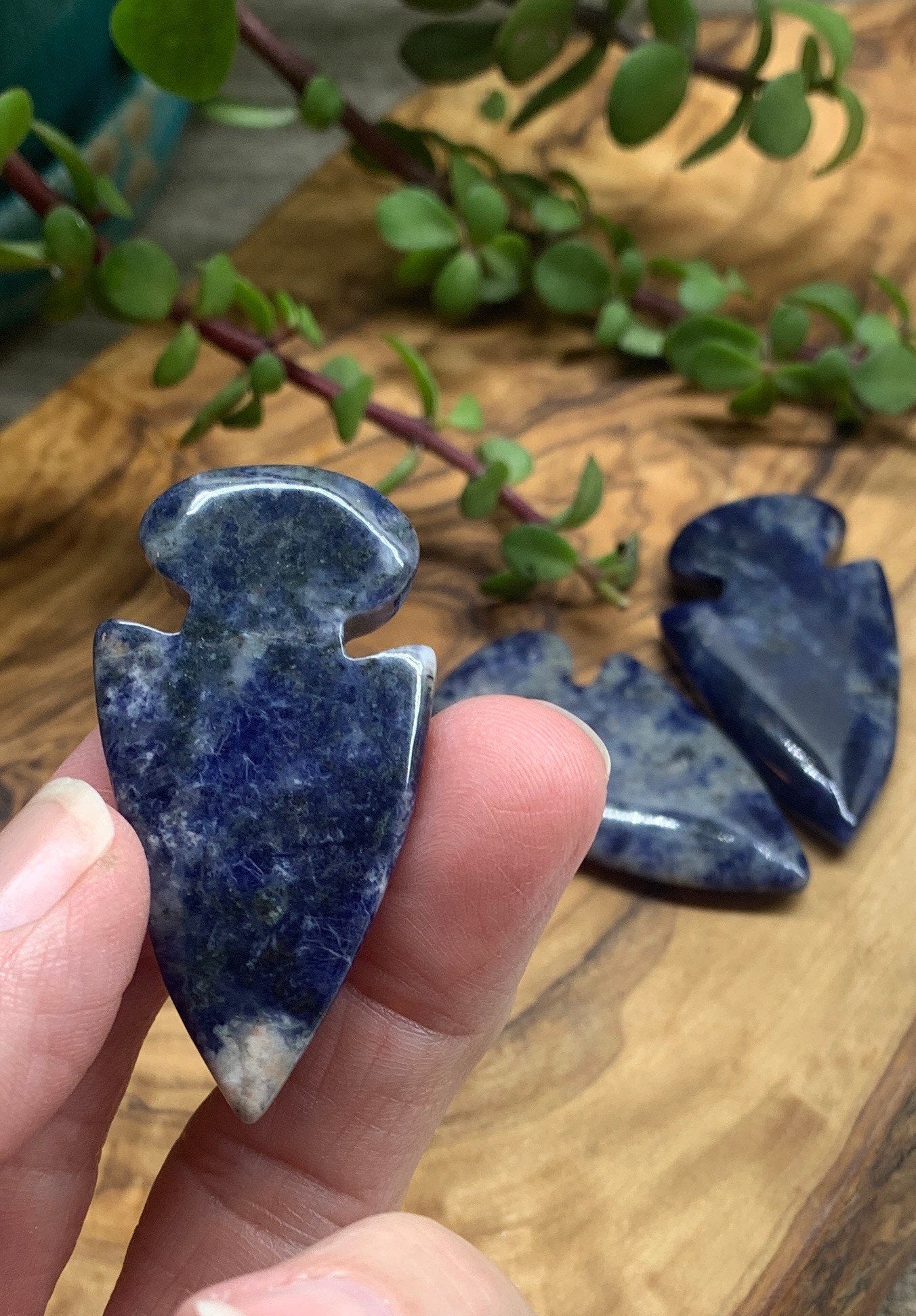 Sodalite Polished Arrowhead 0978