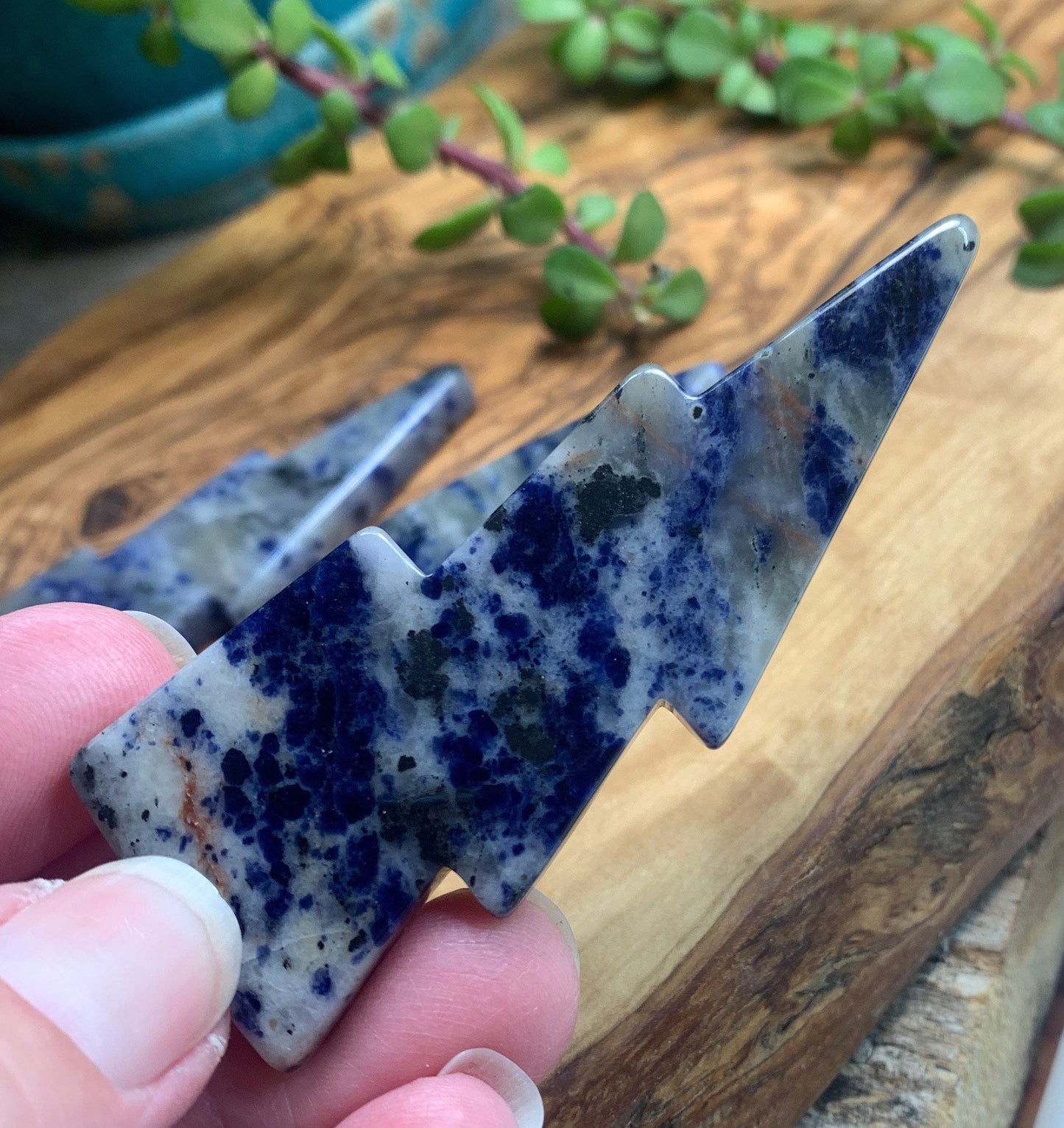 Sodalite Polished Lightning Bolt 0153