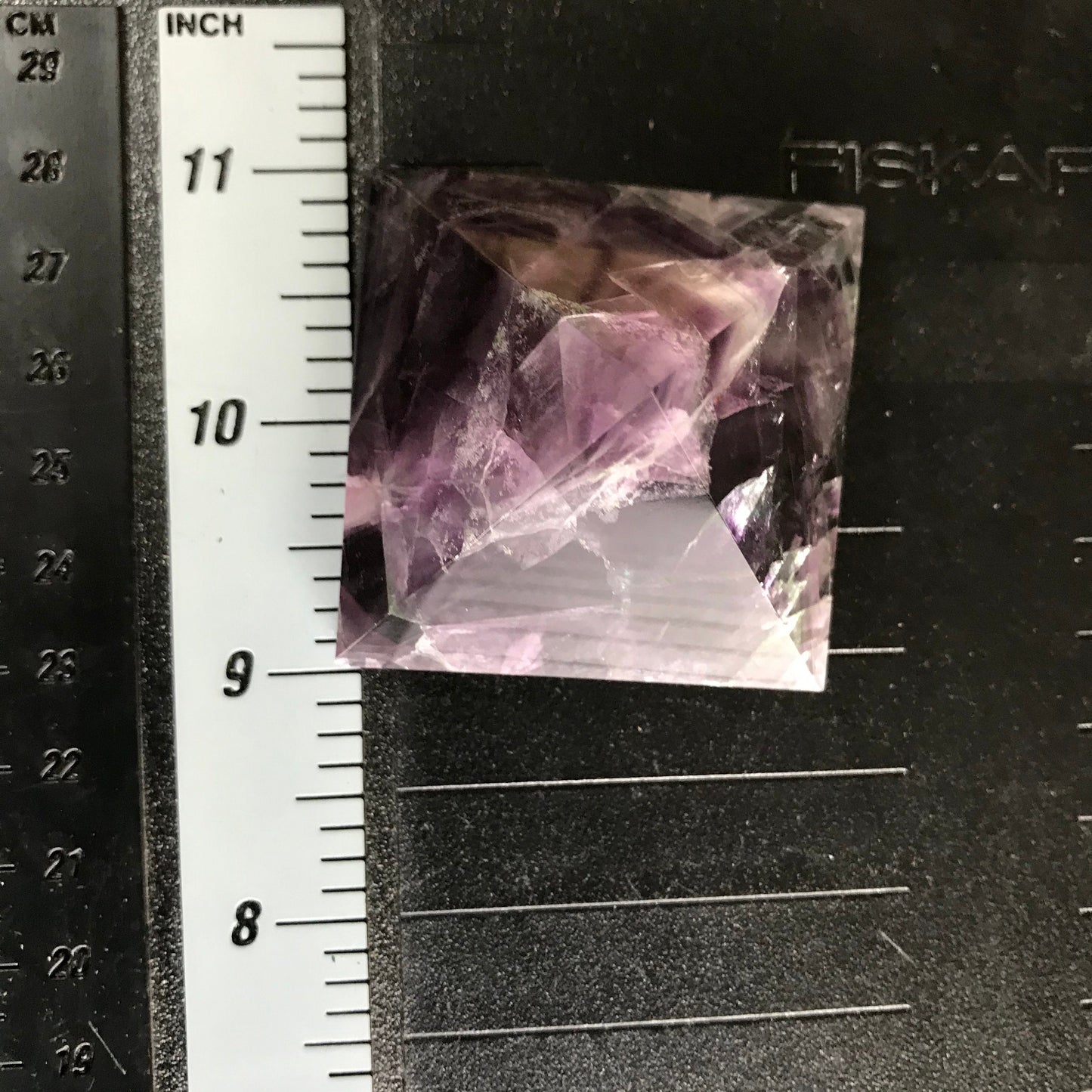 Fluorite Pyramid, (Approx. 2'' x 1 2/5") 1558 Beautiful, One Pyramid, Green, Purple, Clear, Blue (All Different Colors)