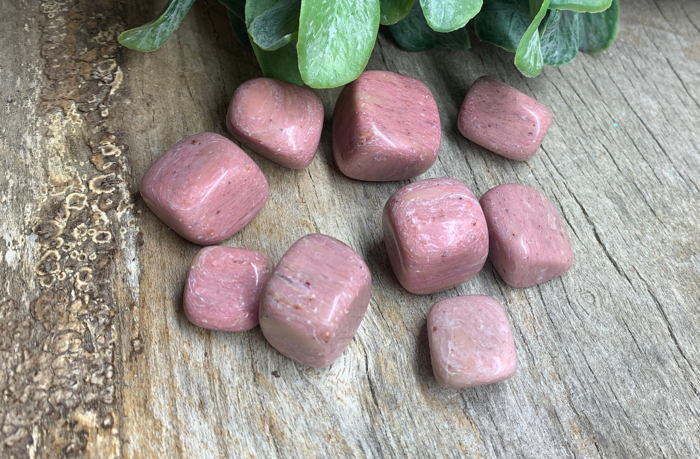 Pink Rhodonite Tumbled Stone BIN-1286