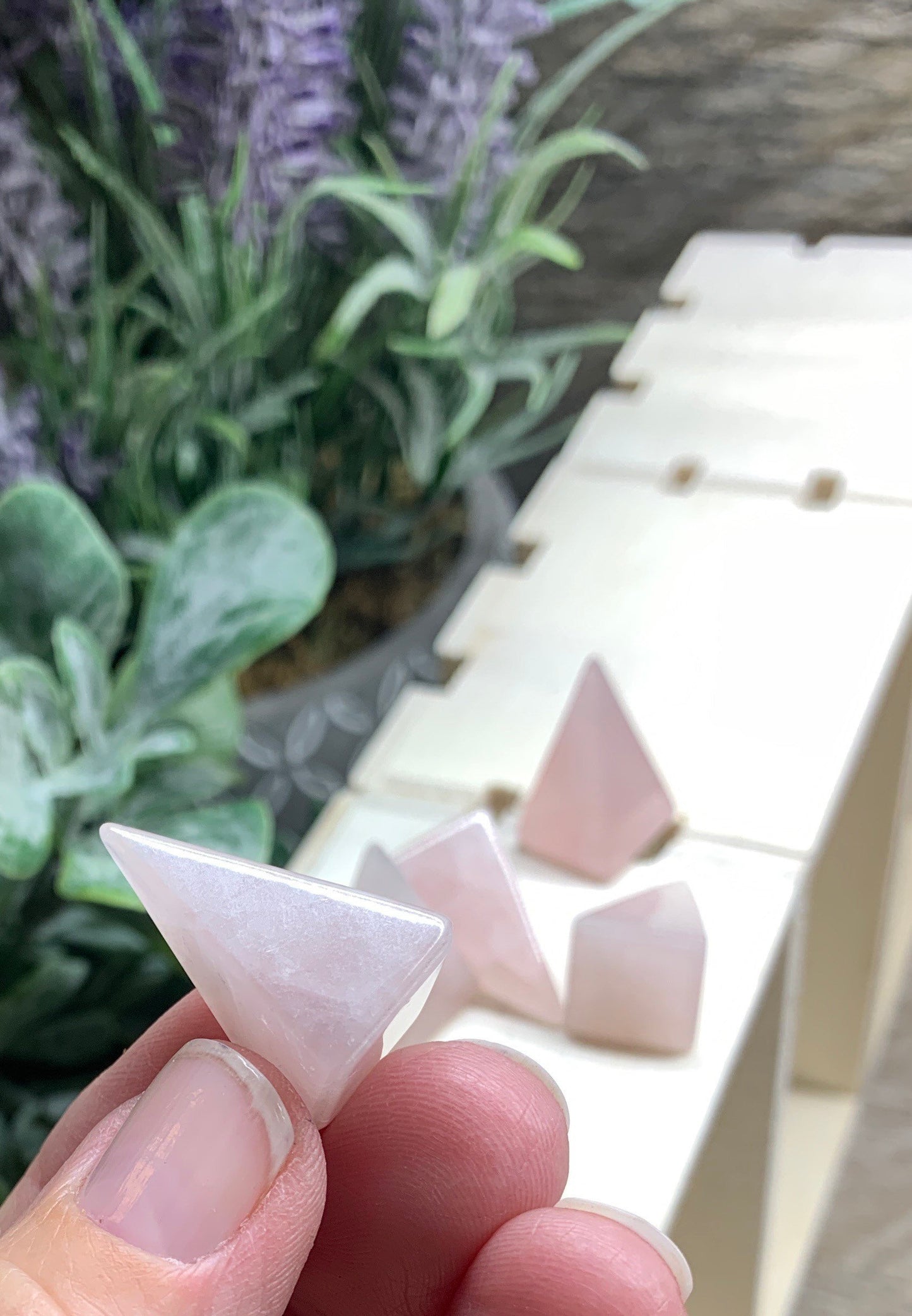 Rose Quartz Pyramid 1” 0345