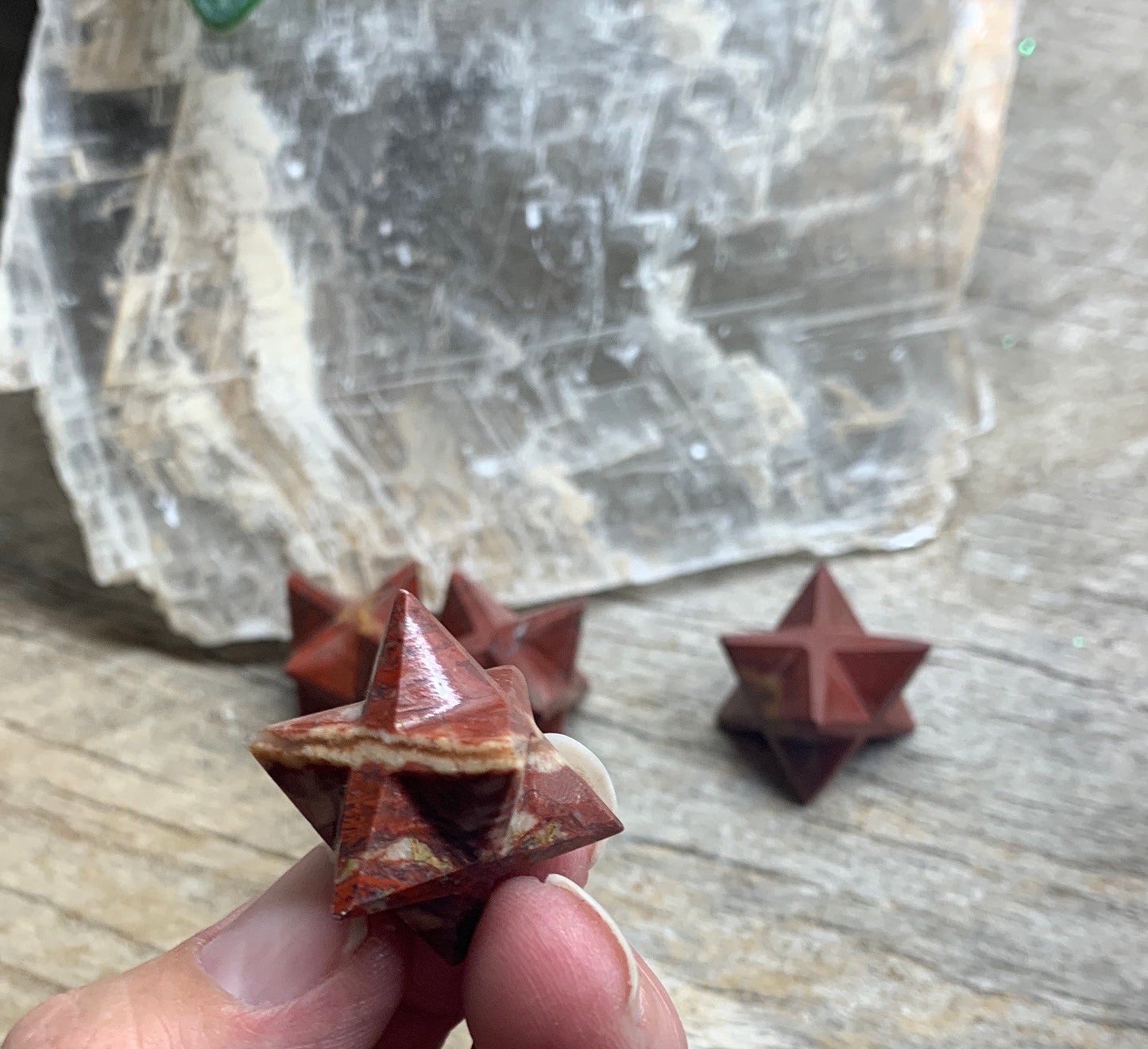 Merkaba Red Carved Jasper 3/4”-1” 1488