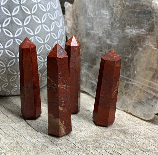 Red Jasper Obelisk (Approx. 3" - 3 1/2") 0858