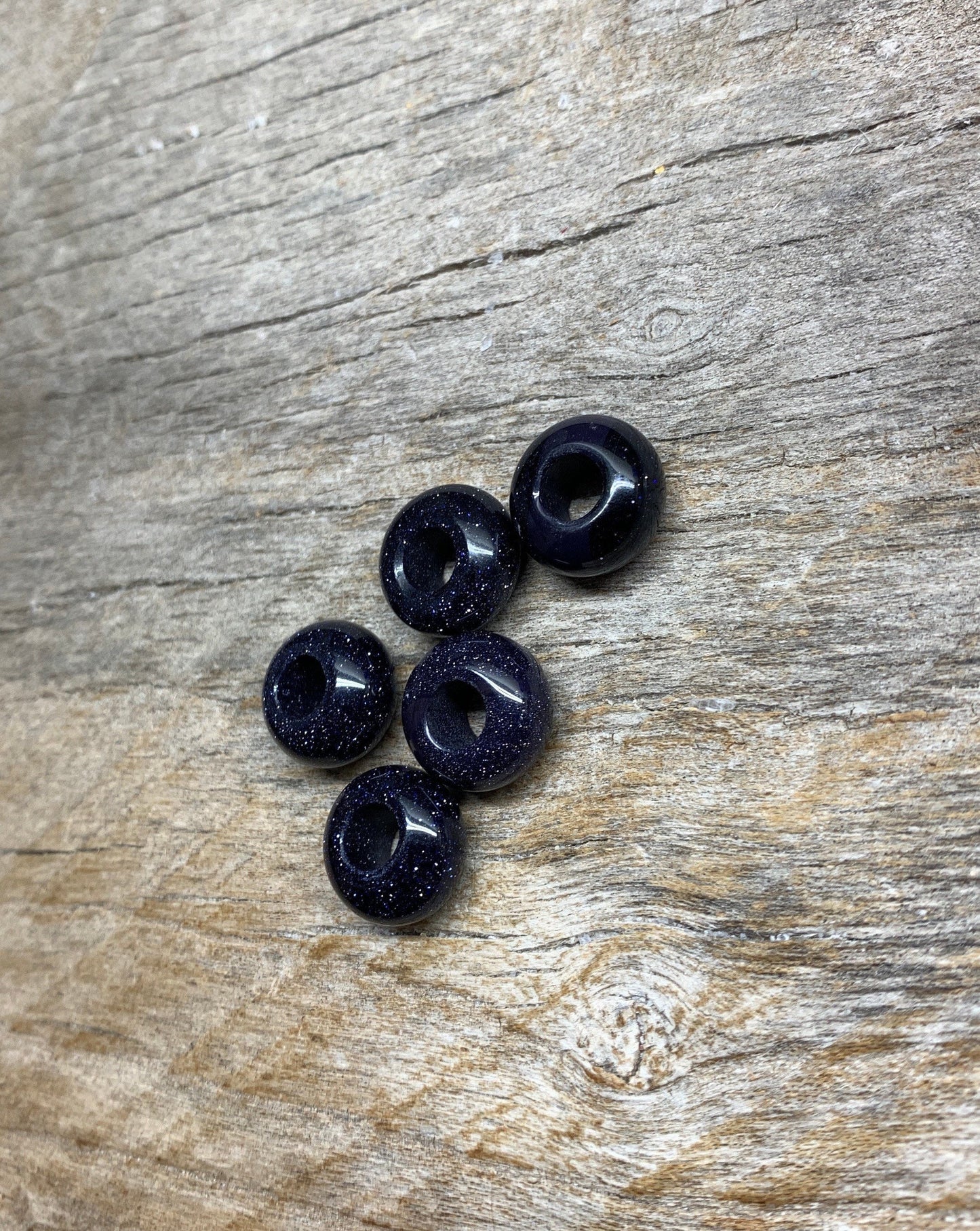 Blue Goldstone Beads (Approx. 5/8") 0649-B