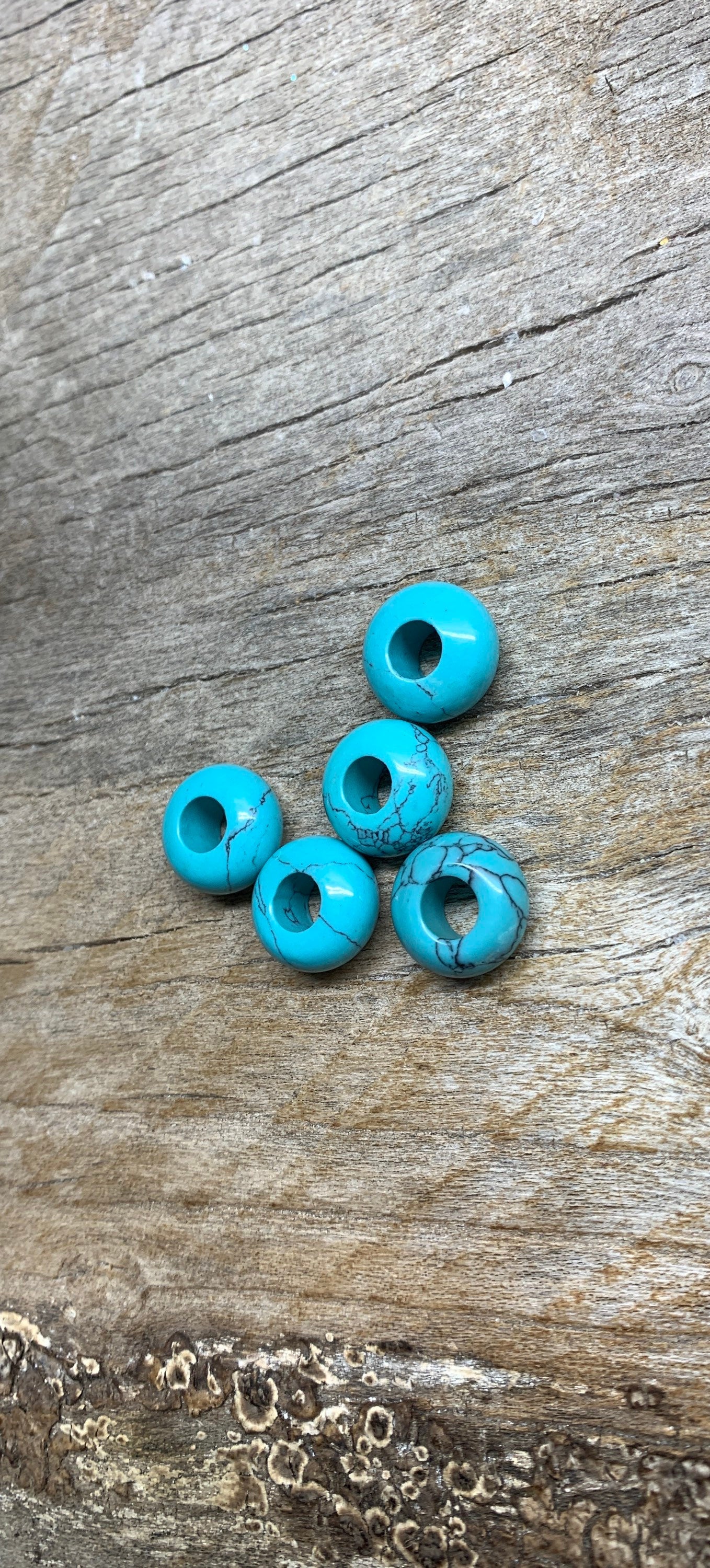 Blue Howlite Crystal Beads (Approx. 5/8") 0670-D