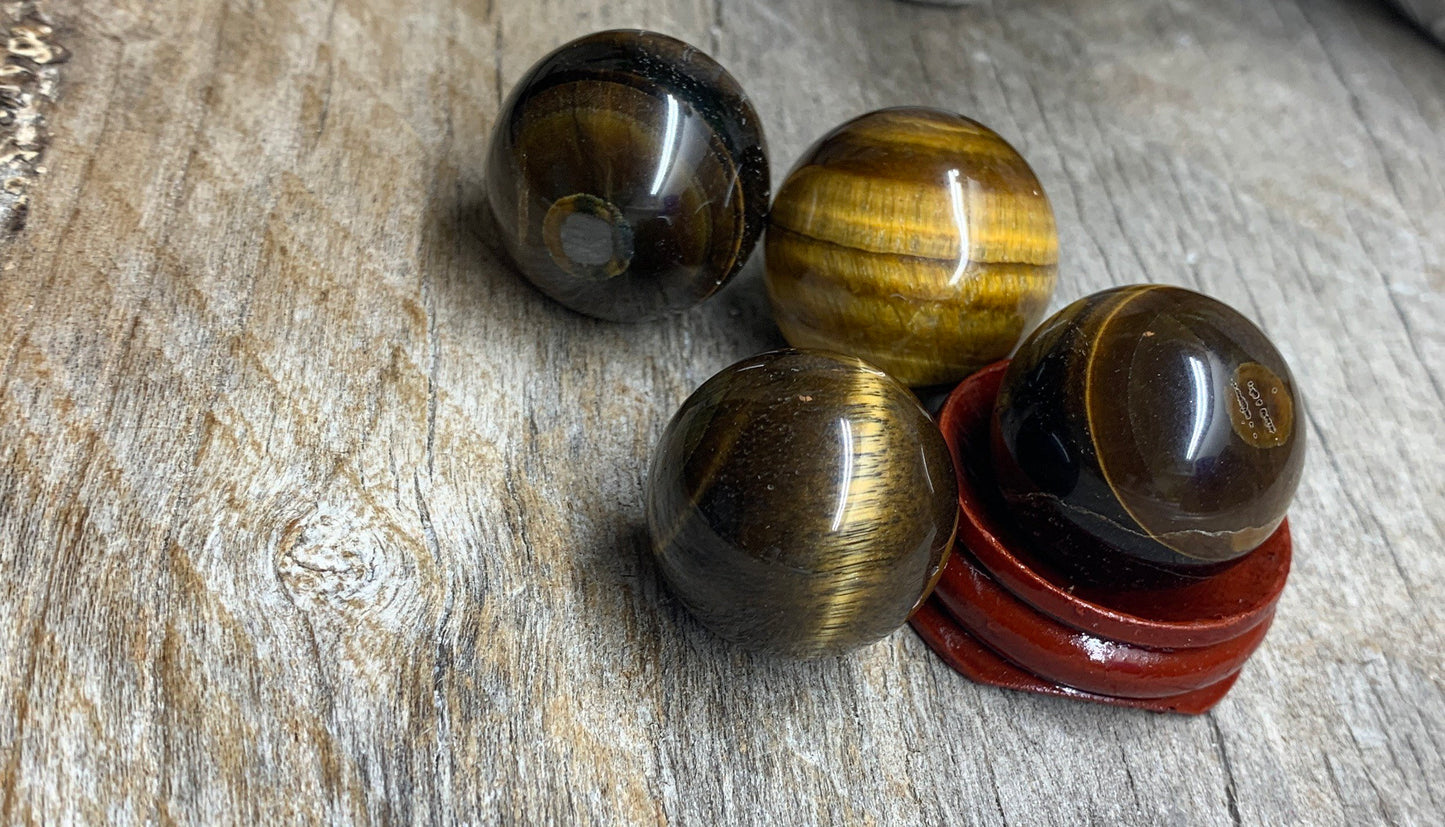 Tigers Eye Sphere (Approx 7/8”- 1”) 0252