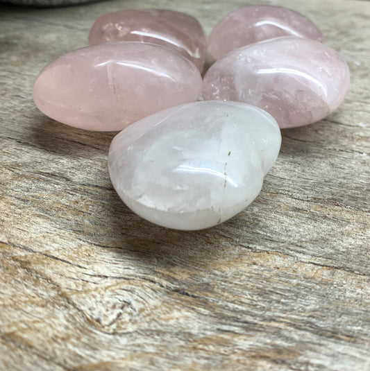 Rose Quartz Puffy Heart Approx. 1 3/4-2” 0511