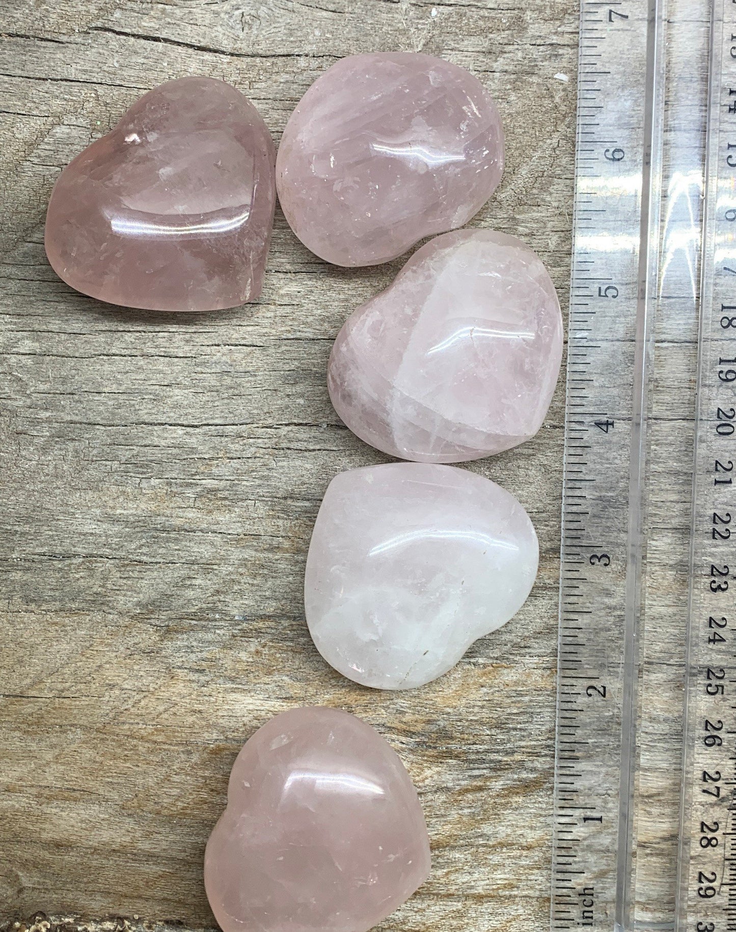 Rose Quartz Puffy Heart Approx. 1 3/4-2” 0511