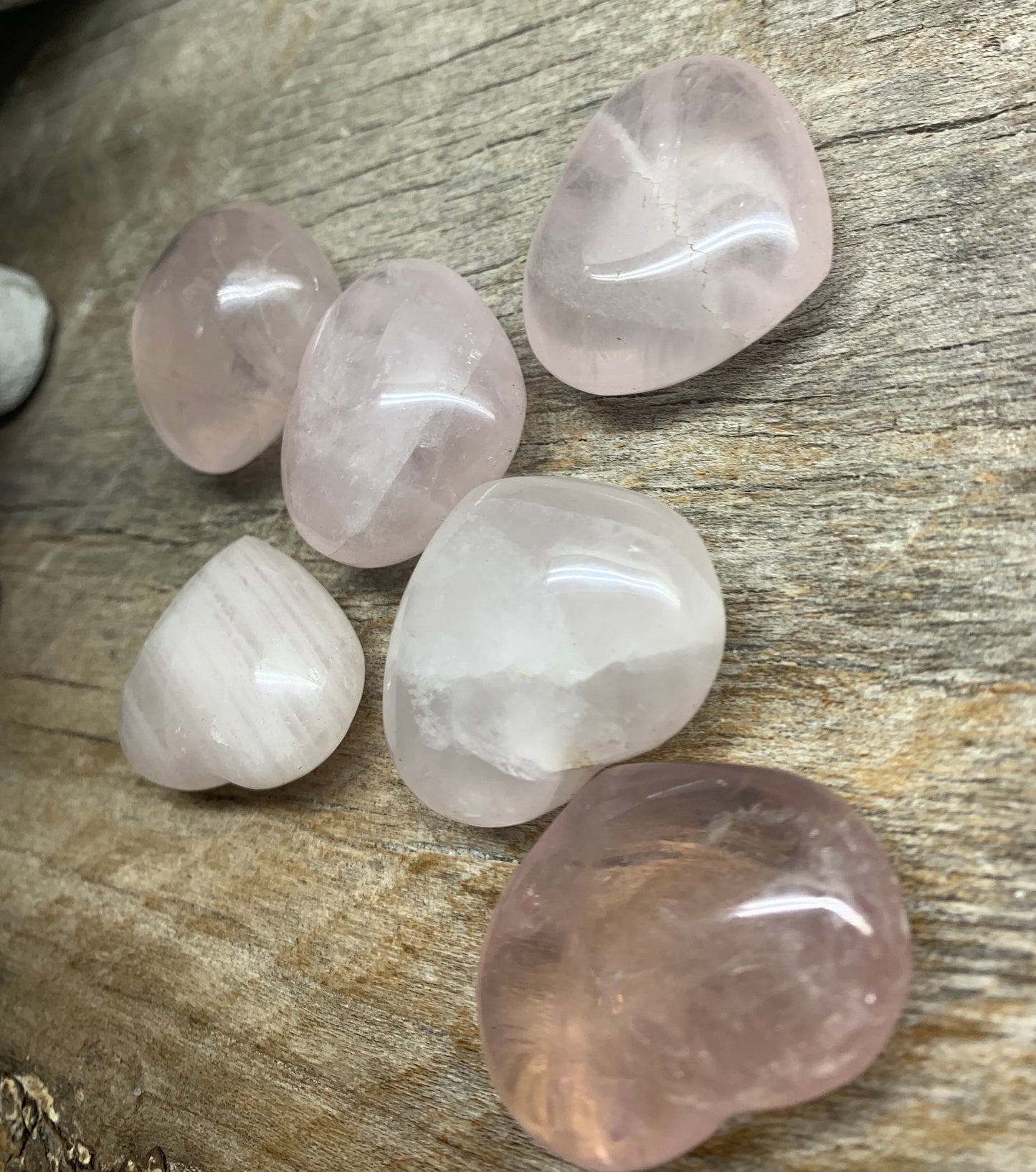 Rose Quartz Puffy Heart (Approx. 1 1/2”) 0529