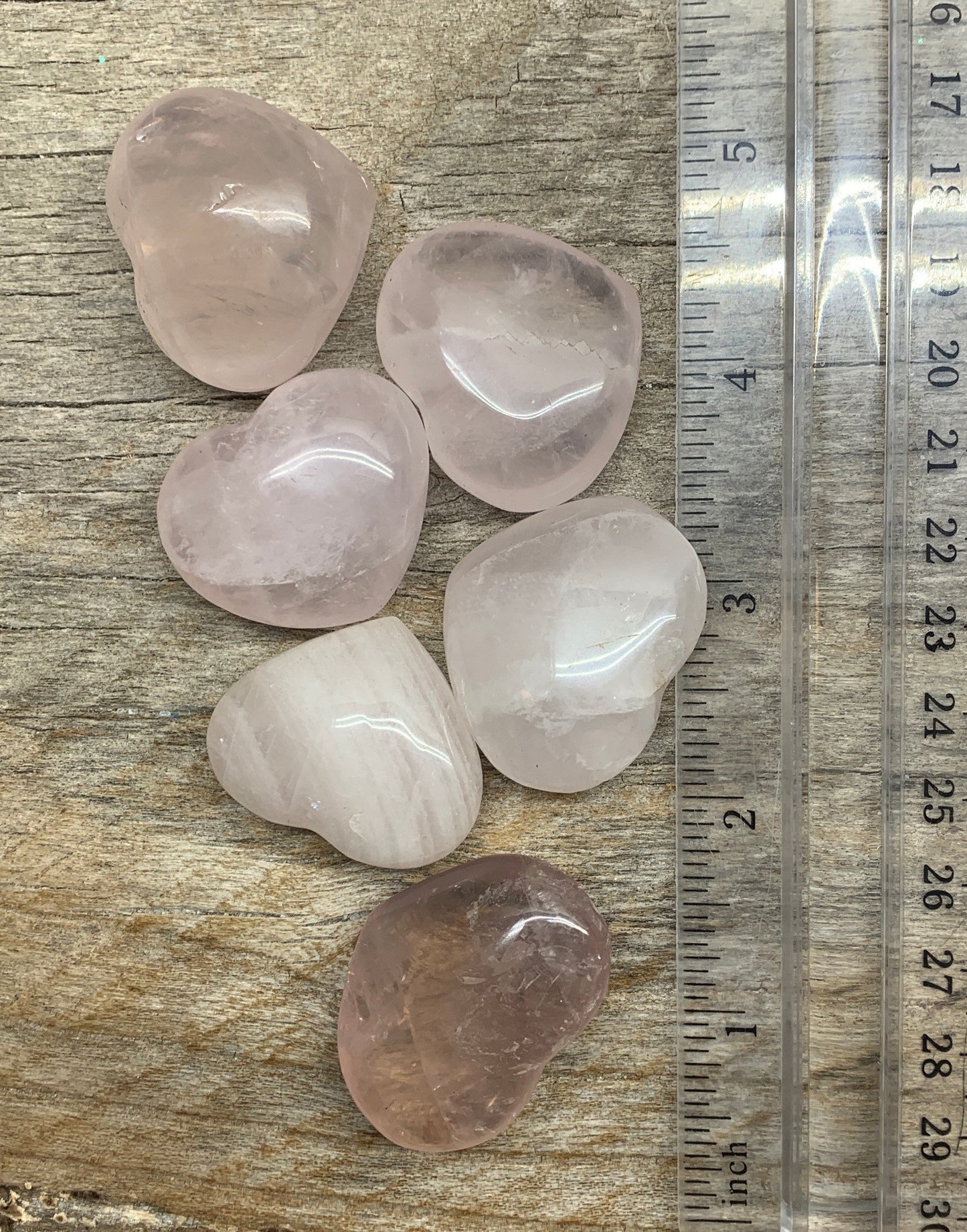 Rose Quartz Puffy Heart (Approx. 1 1/2”) 0529