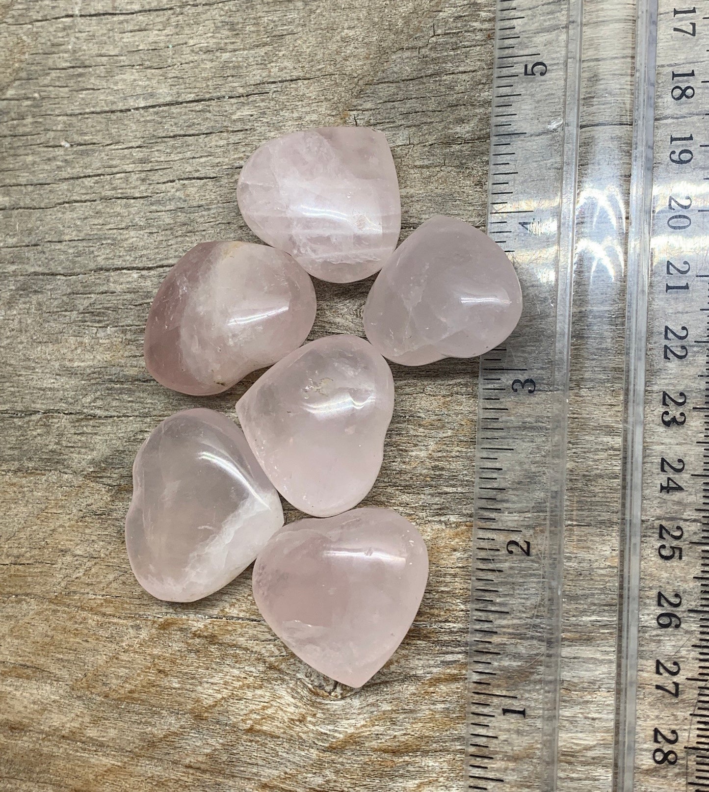 Rose Quartz Puffy Heart (Approx. 1” - 1 1/4") 0528