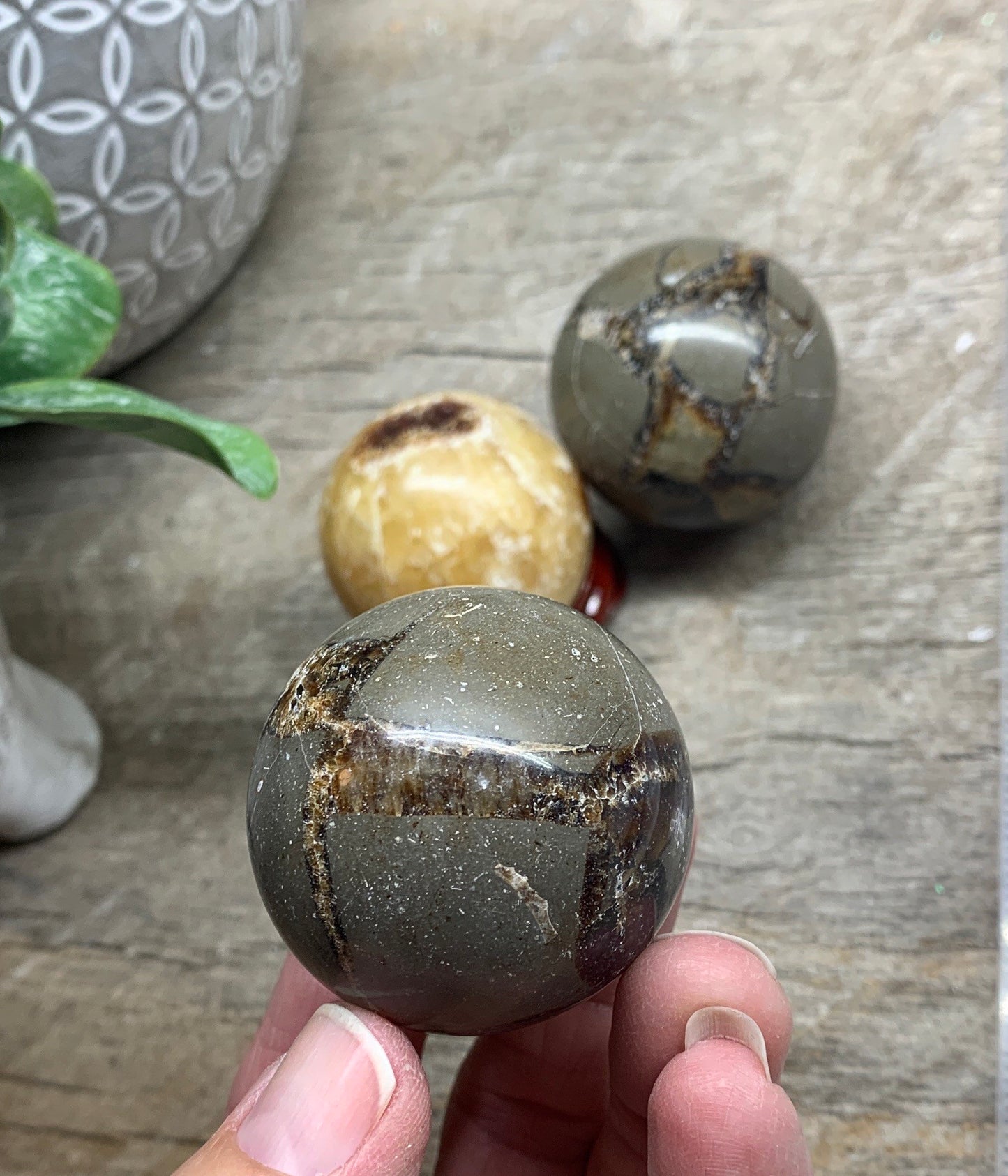 Septarian Nodule Sphere Approx 40mm-45mm 0313