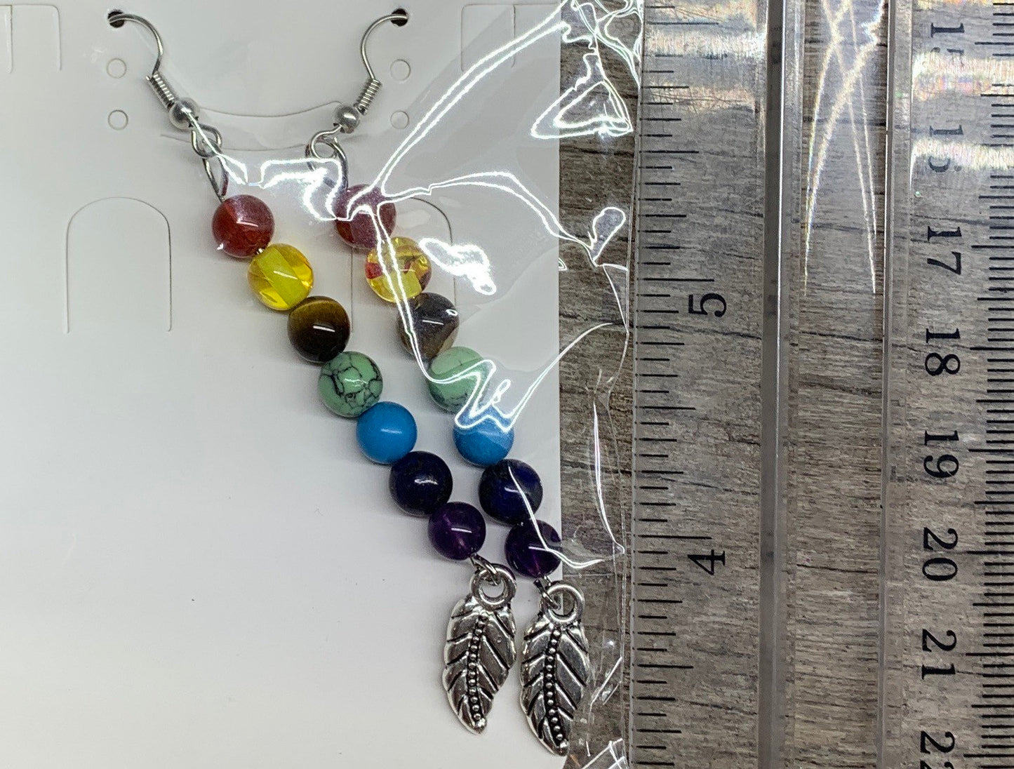 Chakra Feather Earrings 1070