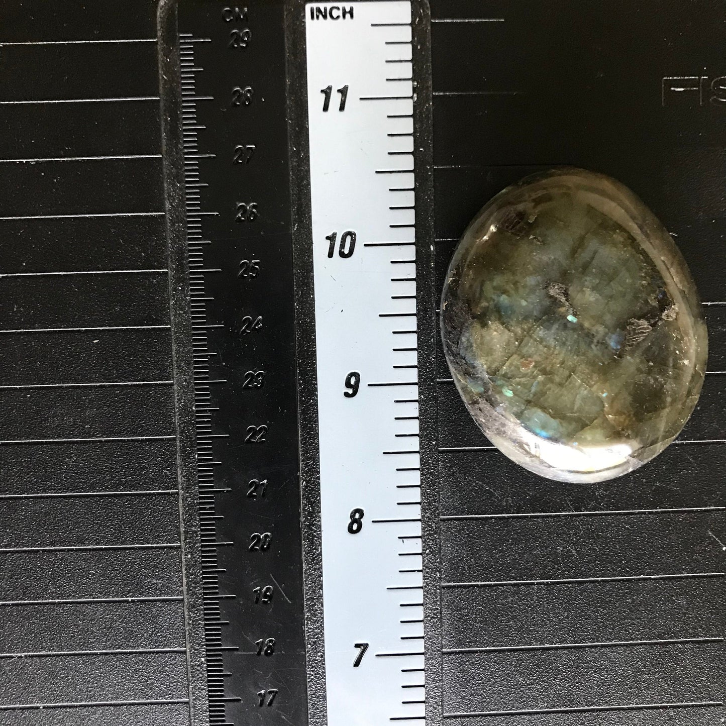 Labradorite Palm Stone, 2" - 2 3/4" Iridescent Stone for Crystal Grid or Craft Supply 0233