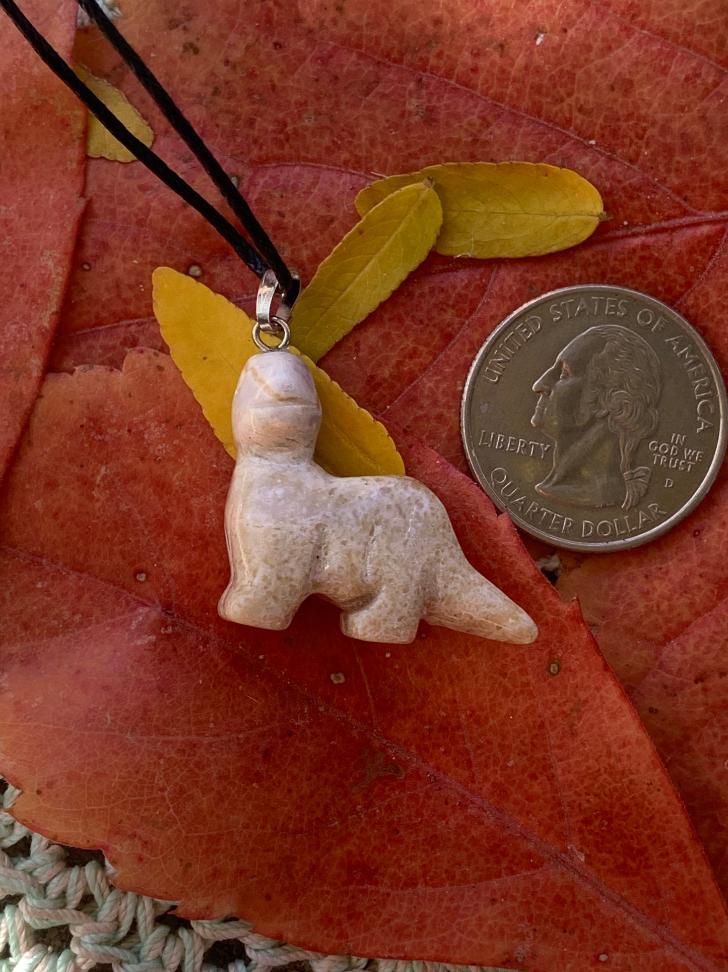 Picture Jasper Dinosaur Necklace NCK-1167