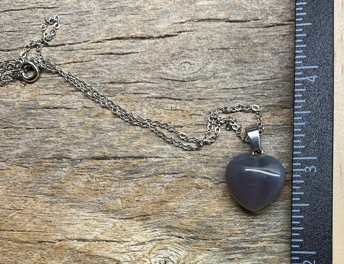 Smoky Quartz Heart Necklace NCK-1176         18” chain