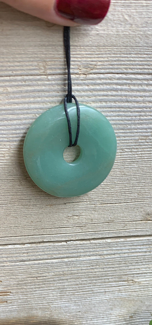 Green Aventurine 40mm PI Necklace HOT-0579