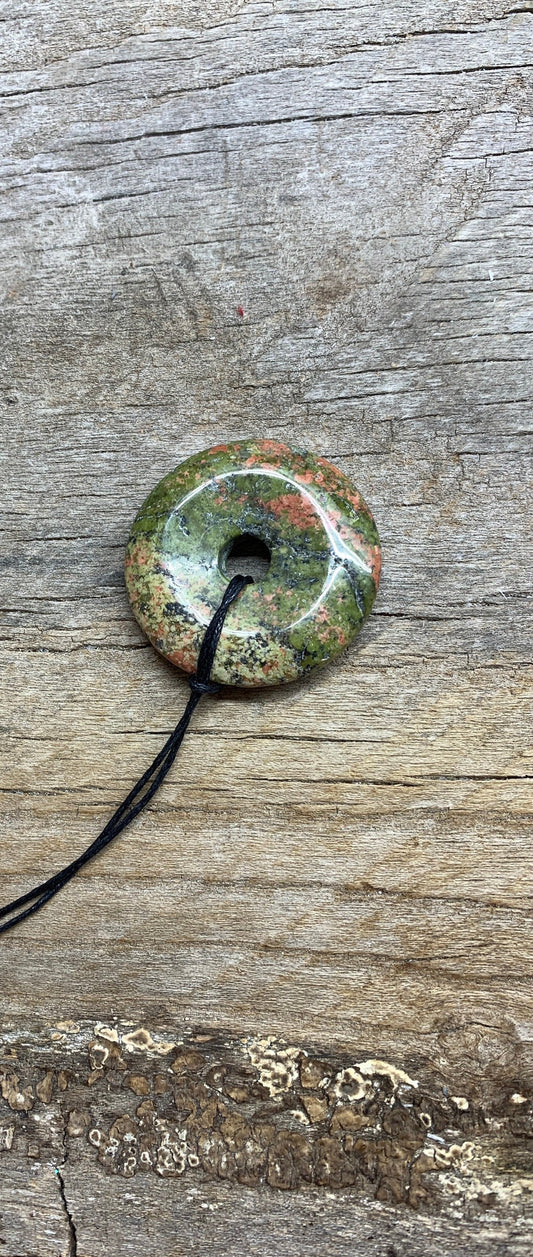 Unakite PI Stone Necklace HOT-0585 40mm