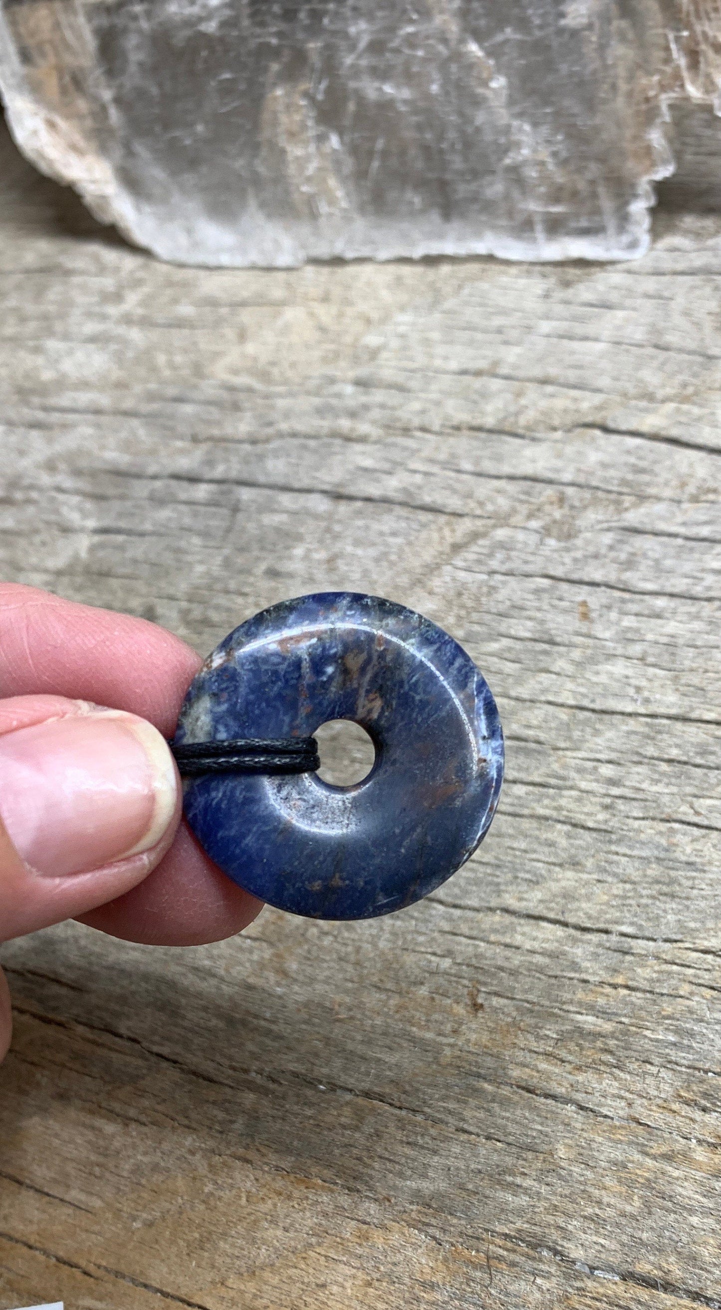 Sodalite Pi Stone Necklace 30mm HIT-0606