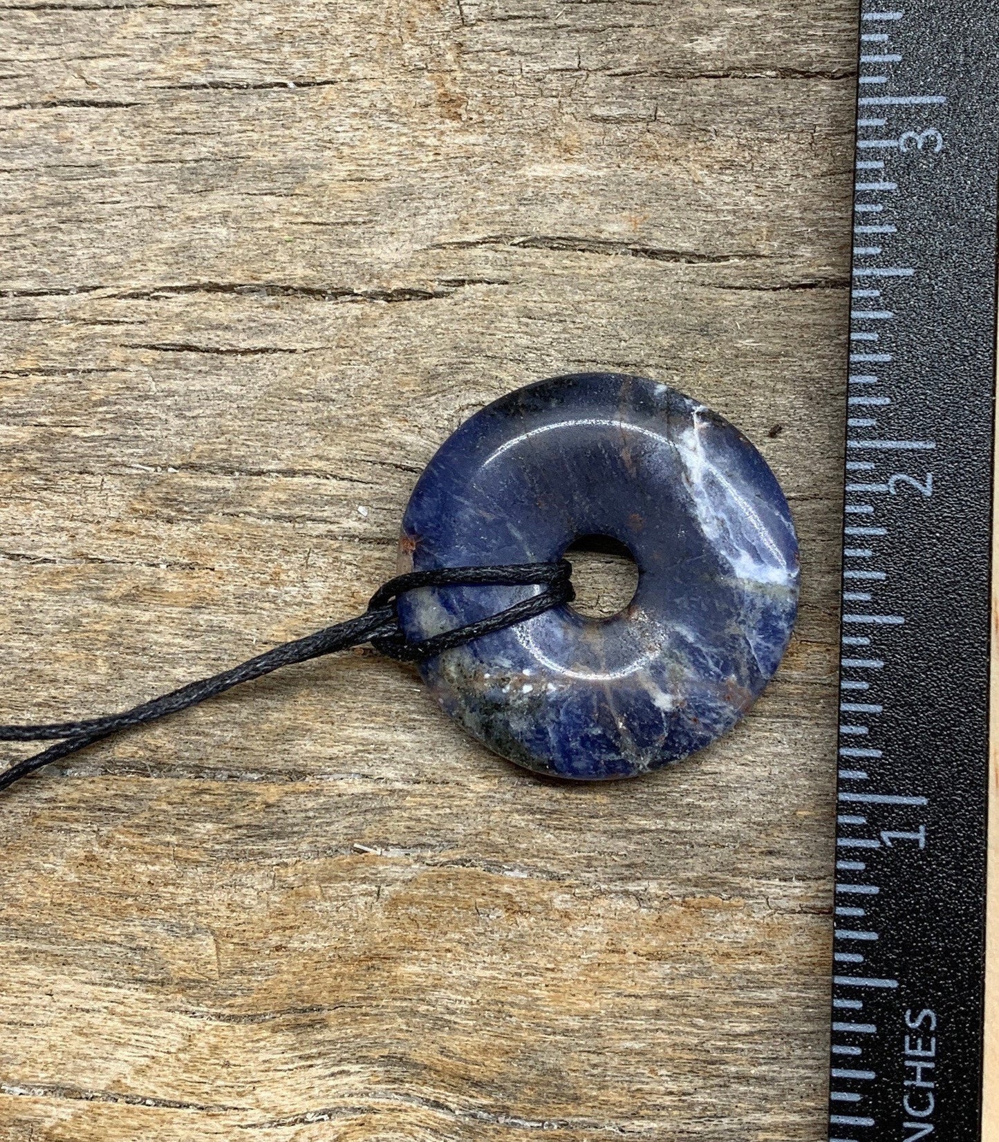 Sodalite Pi Stone Necklace 30mm HIT-0606