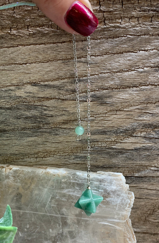 Green Aventurine Merkaba Pendulum PND-0034