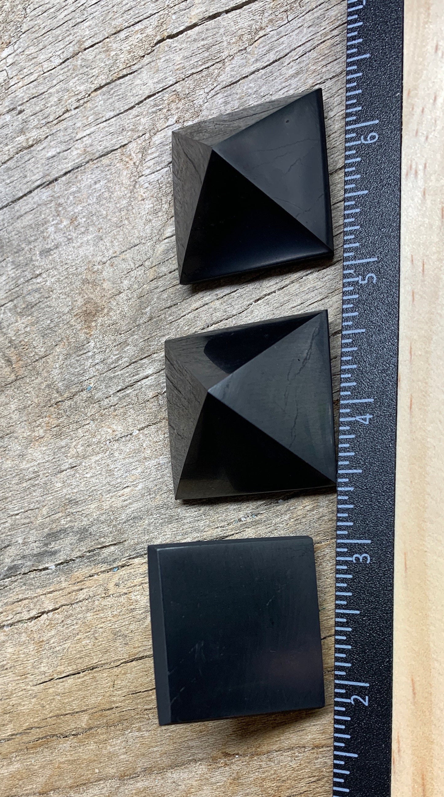 Shungite Pyramid 1555 (Approx. 1 1/2”)