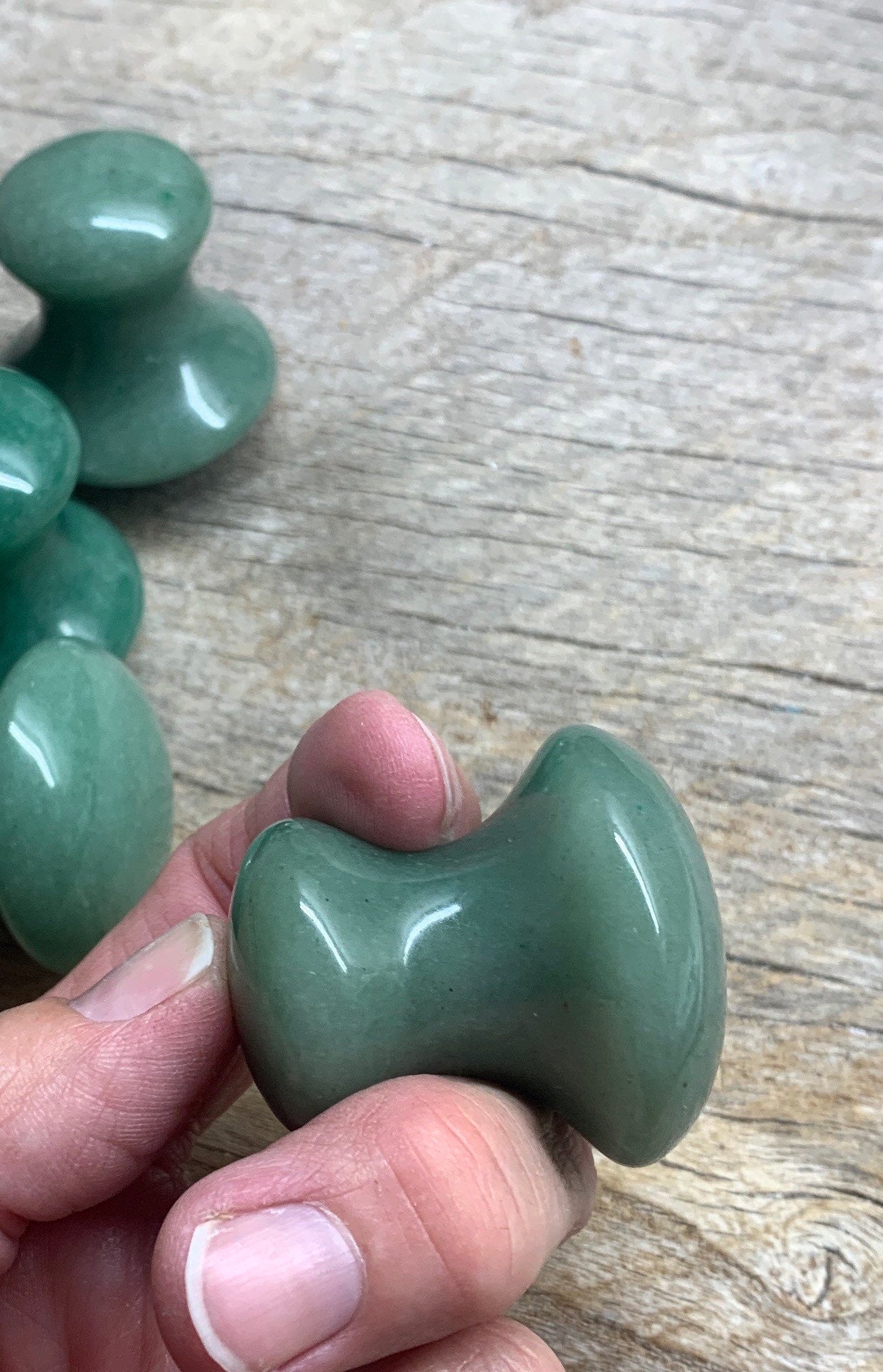 Green Aventurine Massage Stone 1568 (1 1/2”x 1 3/4”)