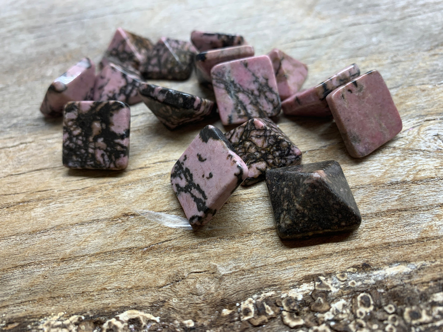 Rhodonite Pyramid (Approx. 3/4” x 3/4" x 5/8") 0408