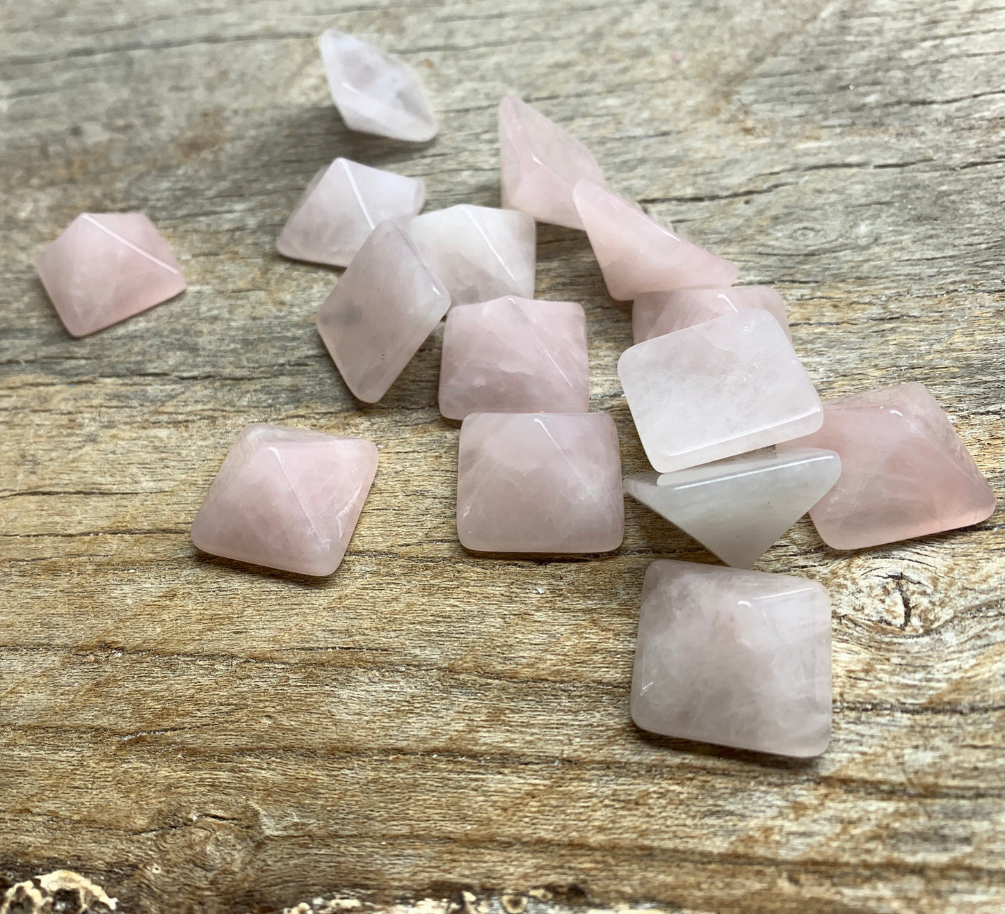 Rose Quartz Pyramid (Approx. 3/4” x 3/4" x 5/8") 0407